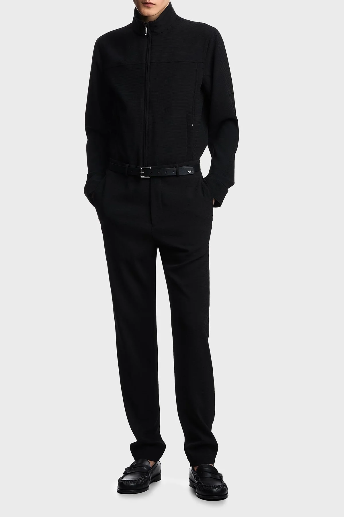 Emporio Armani Streç Regular Fit Normal Bel Düz Paça Chino Erkek Pantolon EM000158 TE13591 UC001 SİYAH - 2