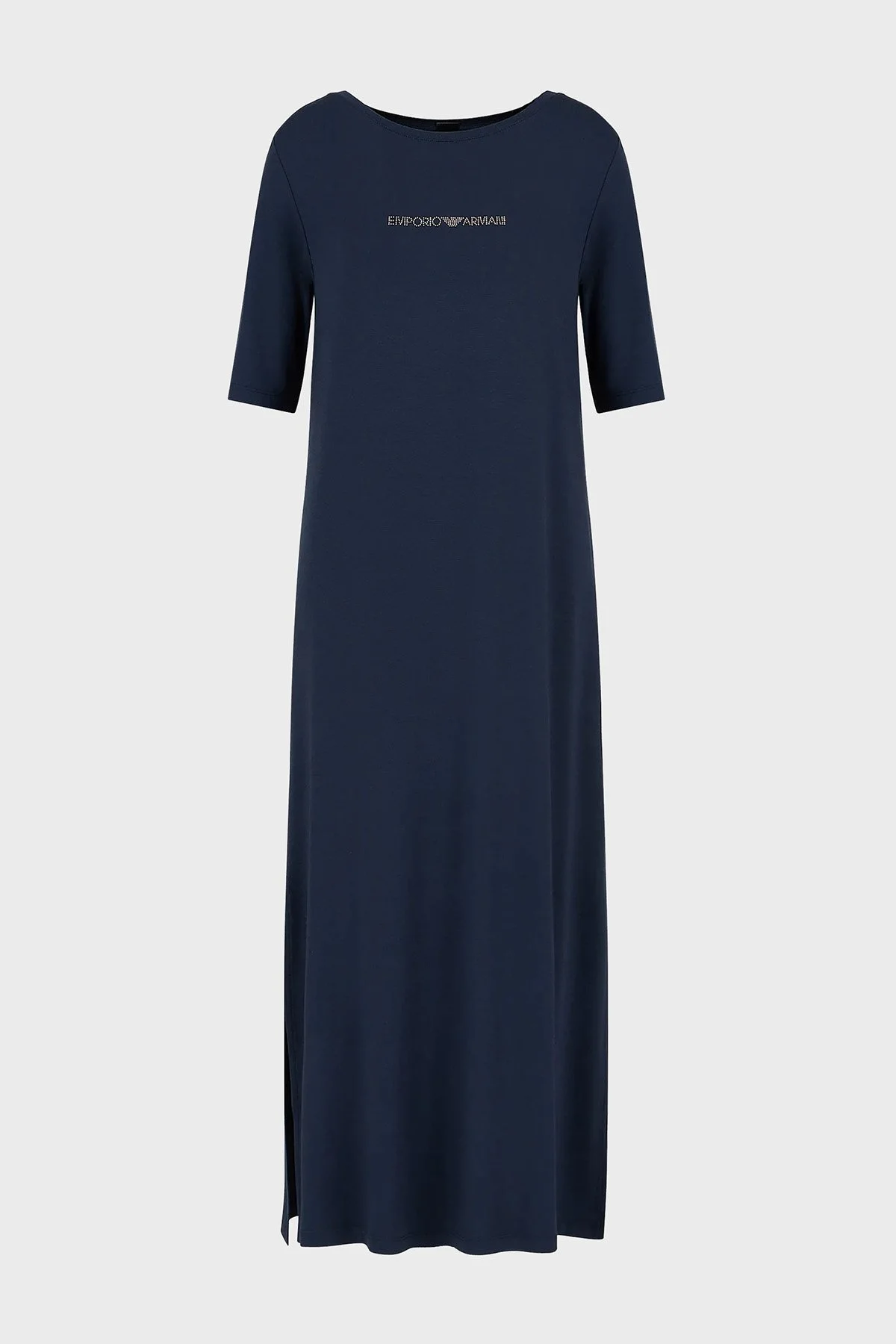 Emporio Armani Streç Regular Fit Yırtmaçlı Uzun Bayan Elbise 262752 4R314 00135 LACİVERT - 6