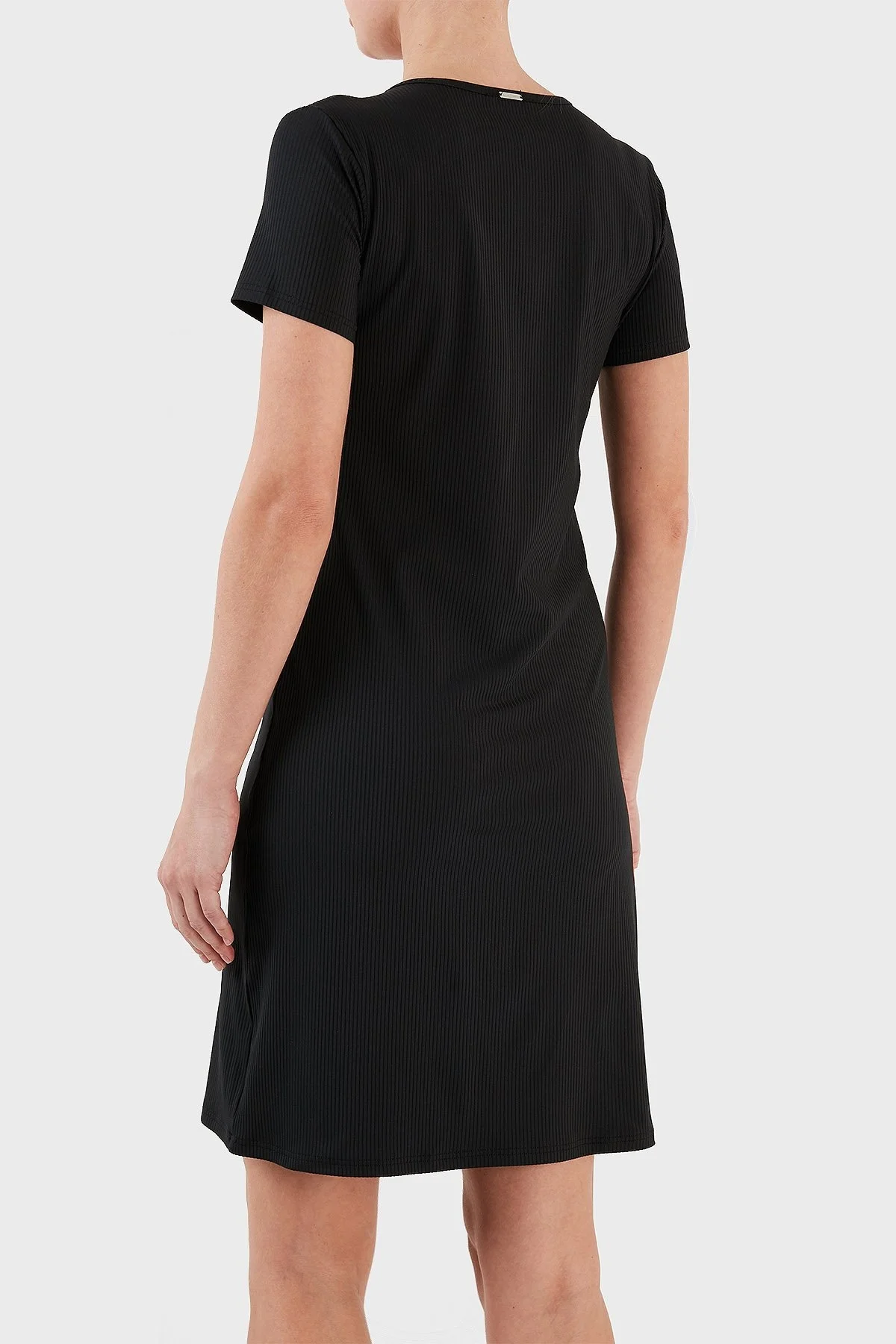 Emporio Armani Streç Slim Fit Bağcıklı Mini Bayan Elbise 262673 3R308 00020 SİYAH - 5