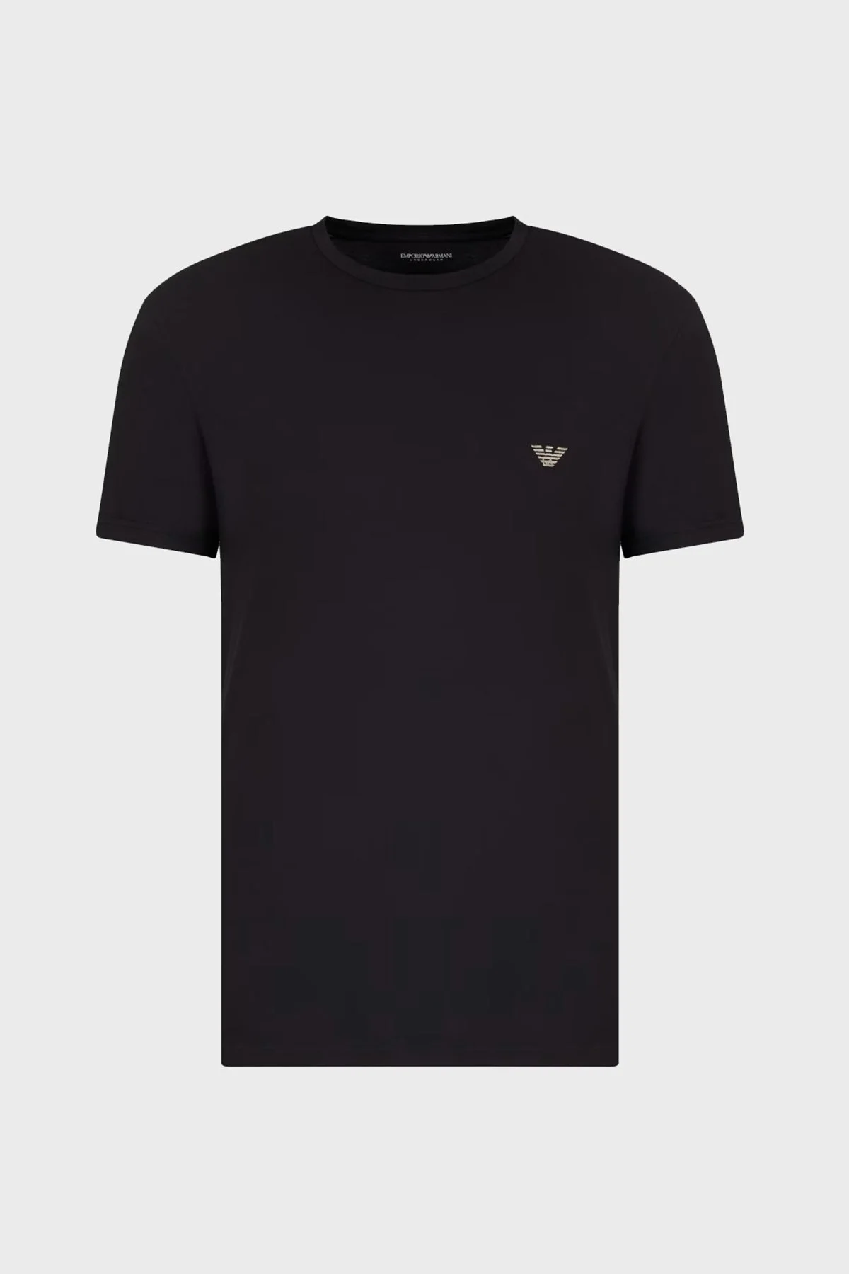 Emporio Armani Streç Slim Fit Bisiklet Yaka Logolu Erkek T Shirt EM000379 AF10783 UC001 SİYAH - 3