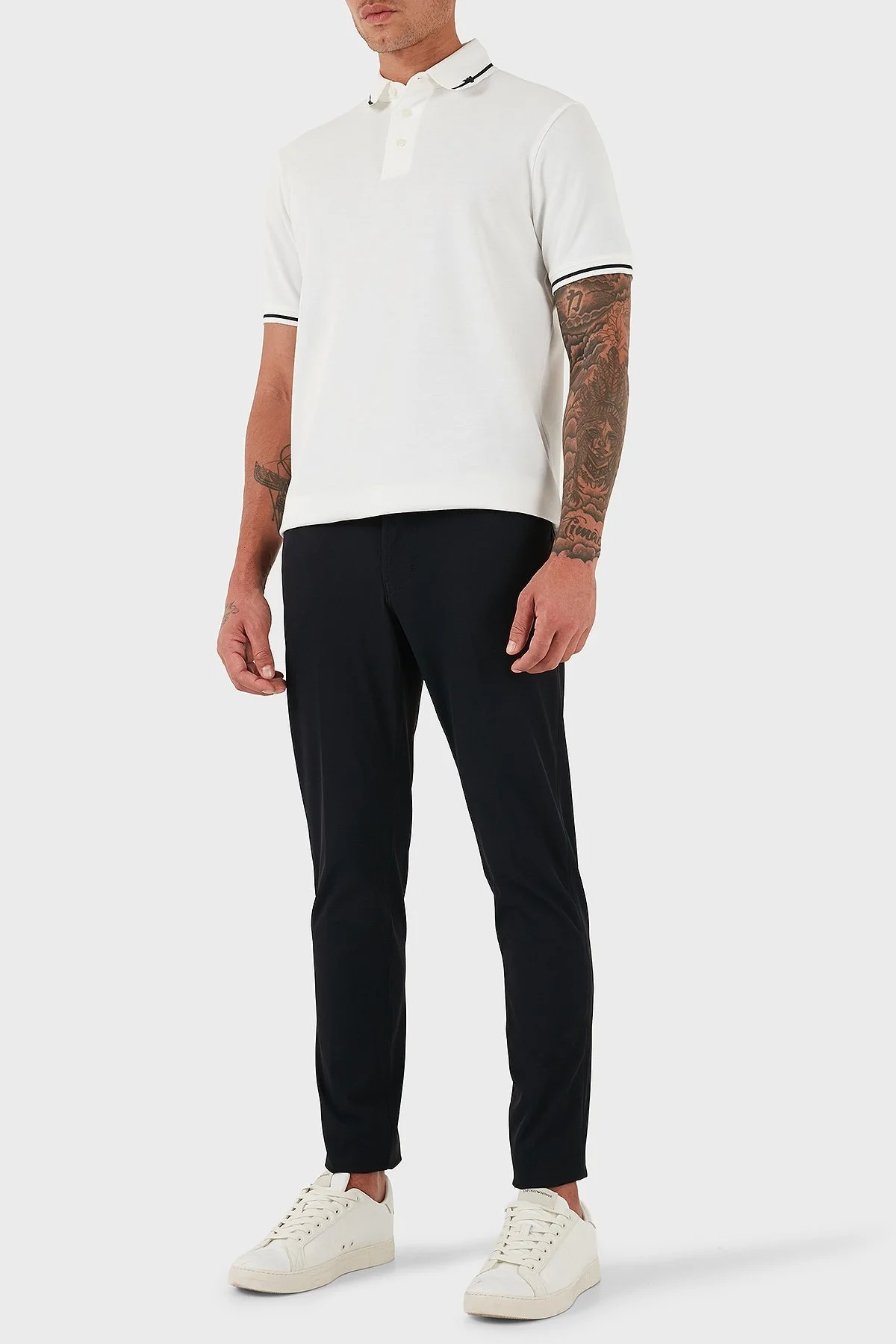 Emporio Armani Streç Slim Fit Normal Bel Dar Paça Erkek Pantolon EM000121 AF18502 UB118 LACİVERT - 1