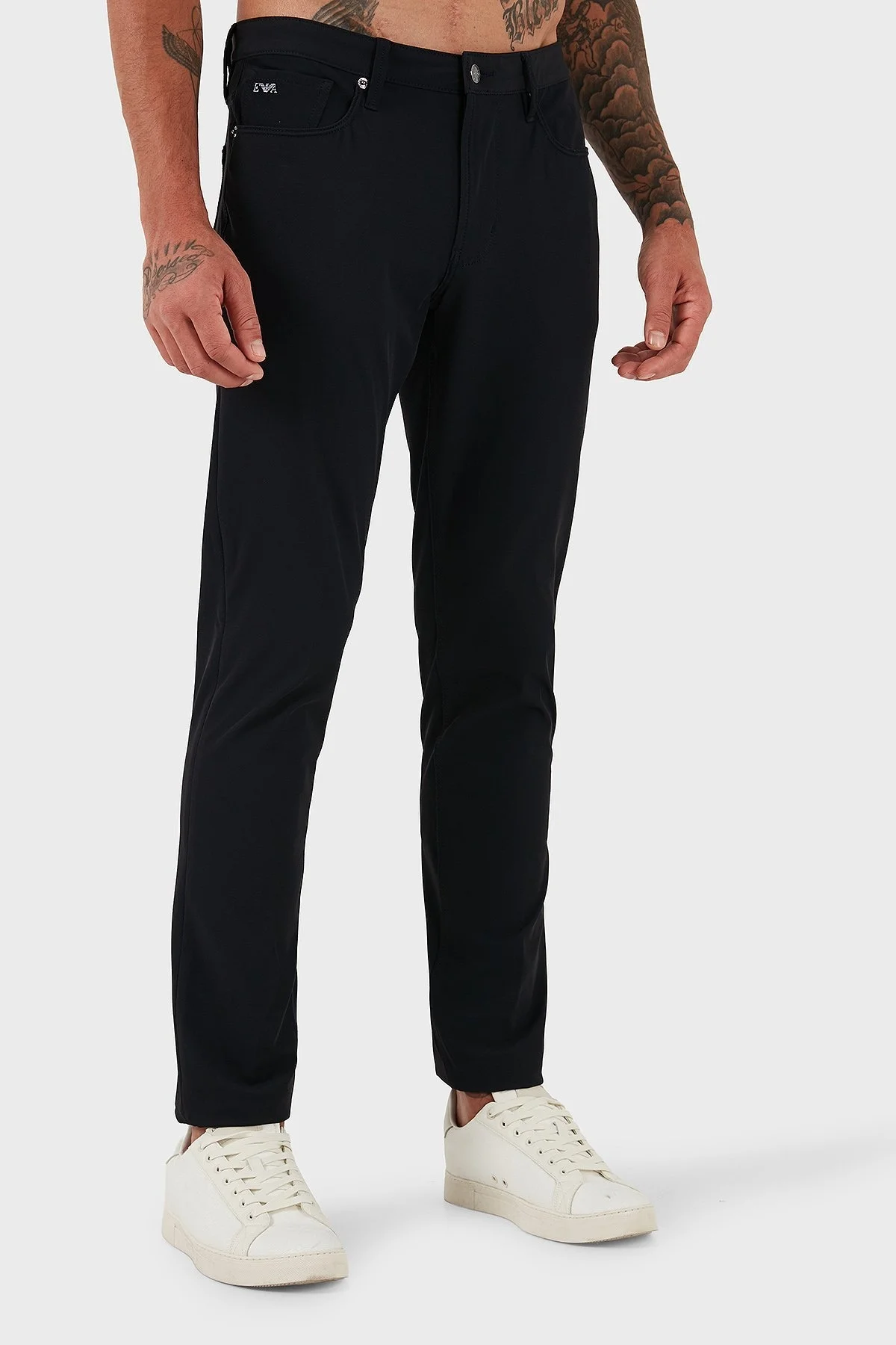 Emporio Armani Streç Slim Fit Normal Bel Dar Paça Erkek Pantolon EM000121 AF18502 UB118 LACİVERT - 2