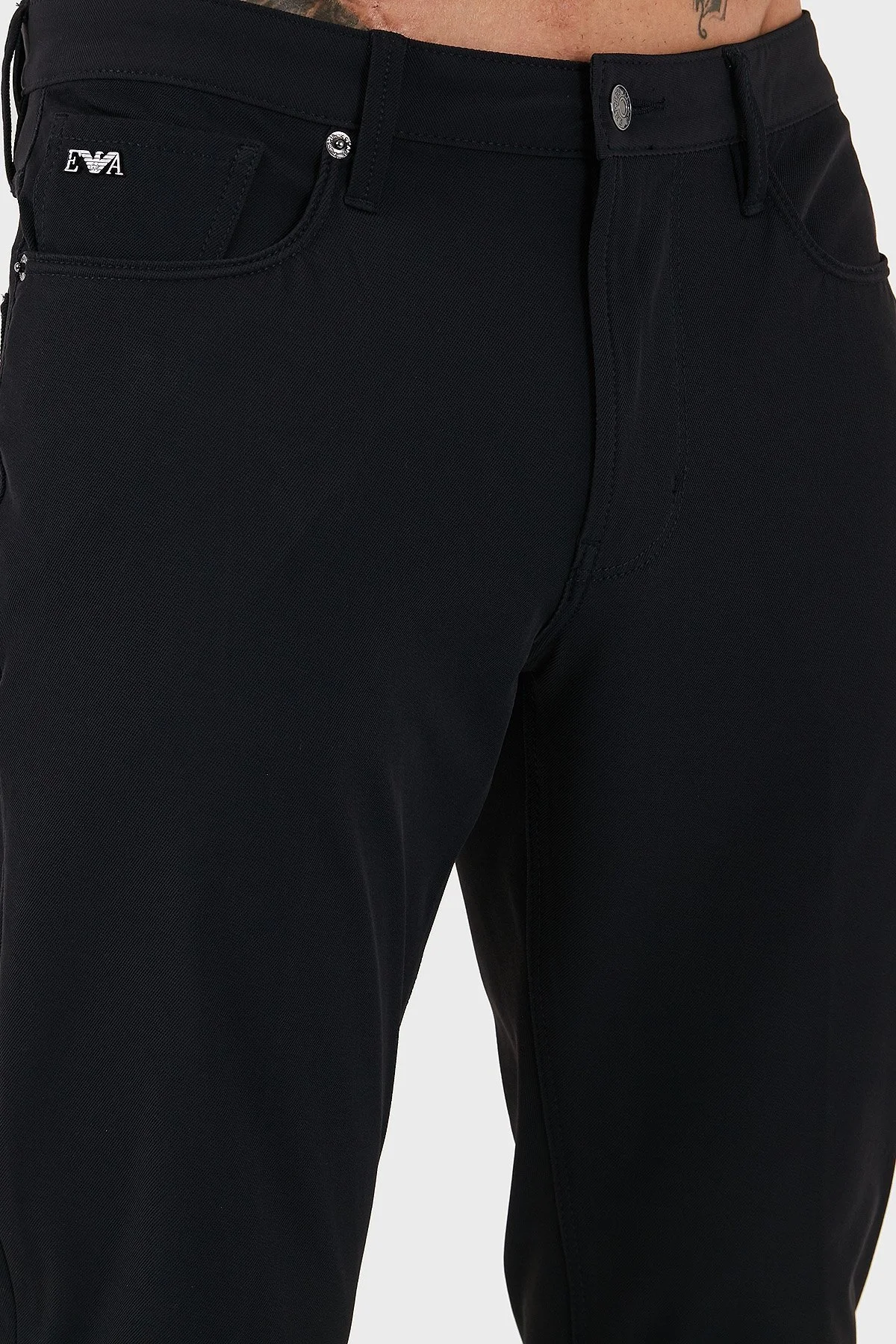 Emporio Armani Streç Slim Fit Normal Bel Dar Paça Erkek Pantolon EM000121 AF18502 UB118 LACİVERT - 6