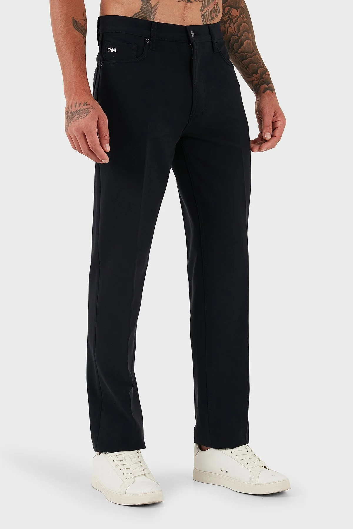 Emporio Armani Streç Straight Fit Normal Bel Düz Paça Erkek Pantolon EM000763 AF18079 UB118 LACİVERT - 3