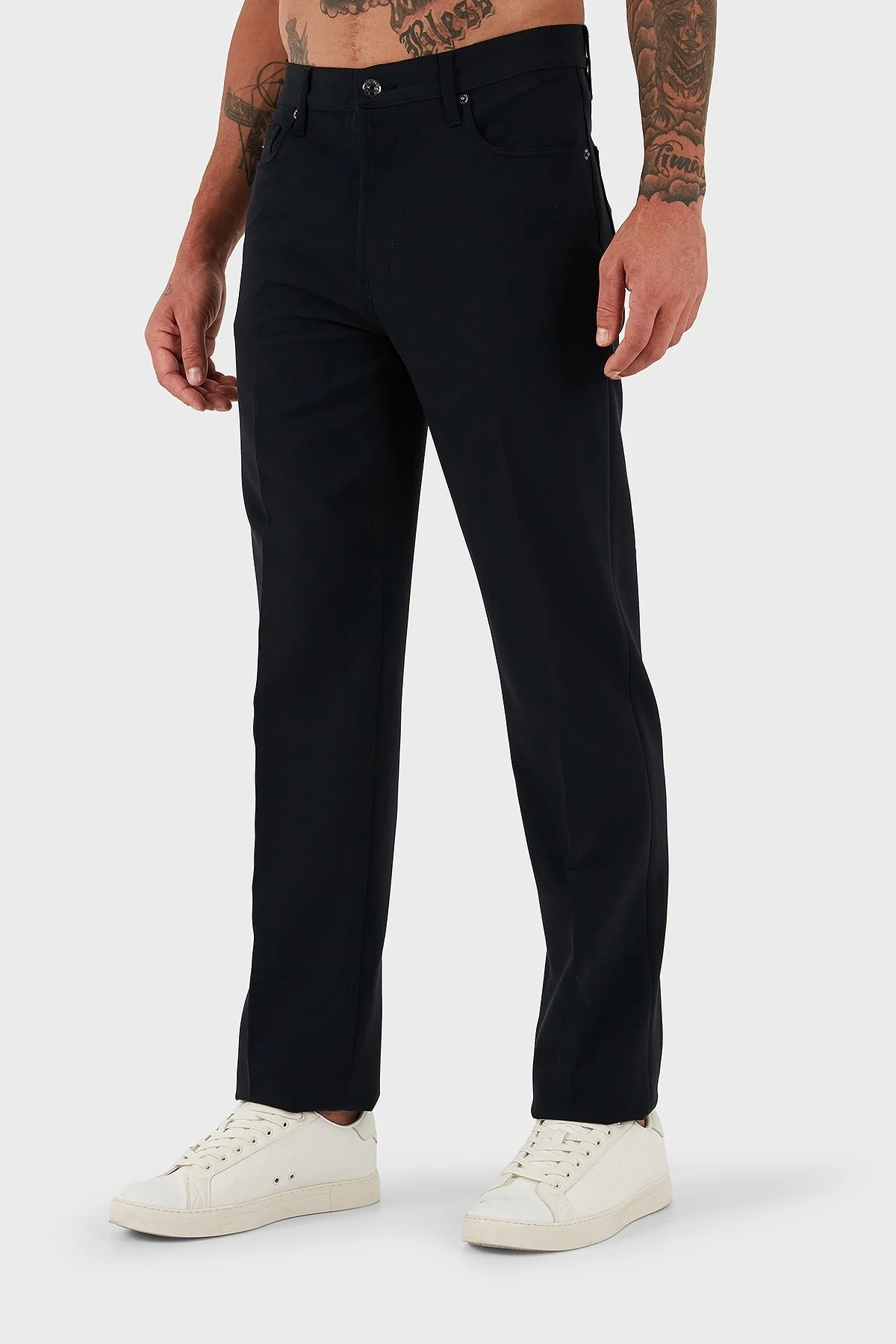 Emporio Armani Streç Straight Fit Normal Bel Düz Paça Erkek Pantolon EM000763 AF18079 UB118 LACİVERT - 4