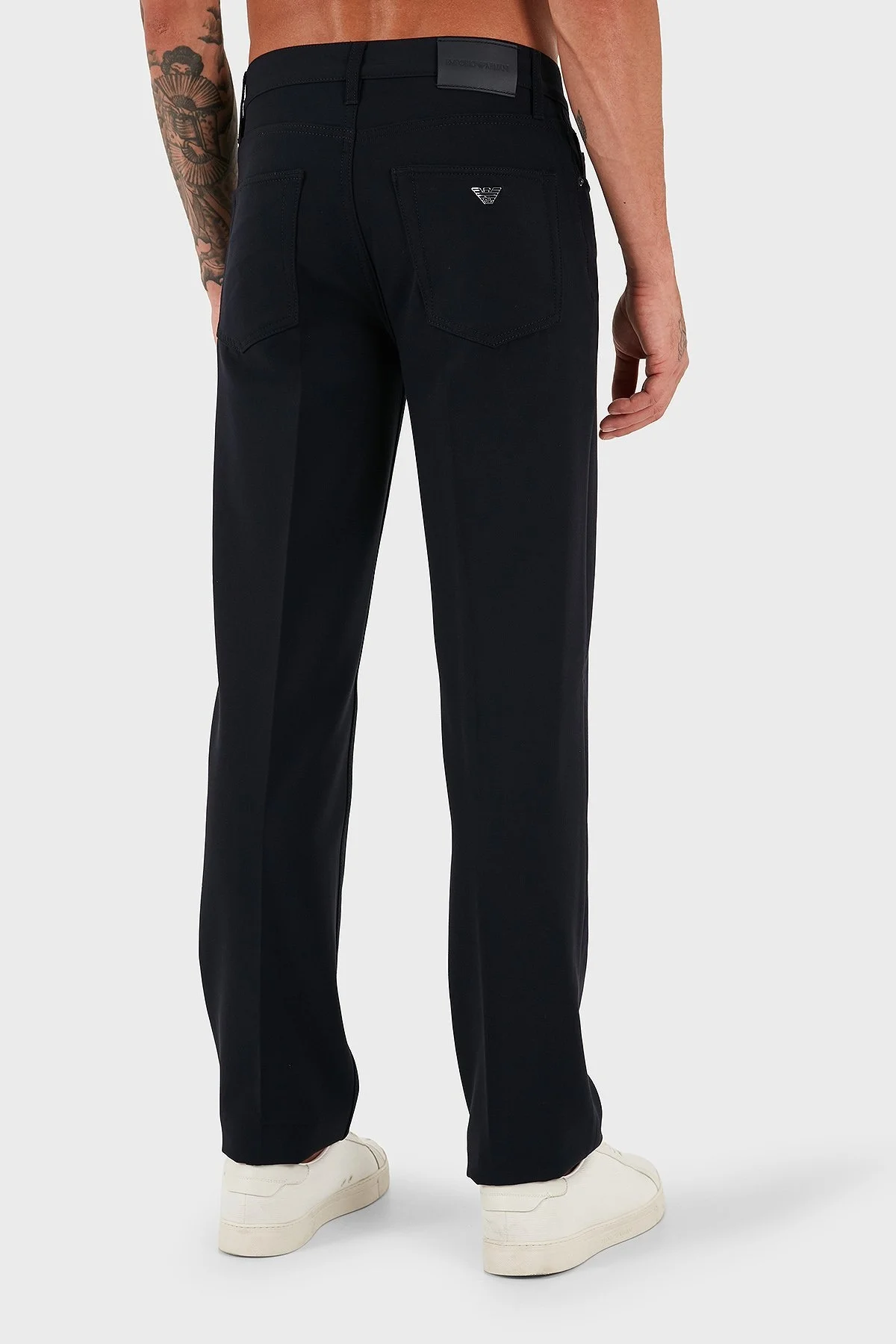 Emporio Armani Streç Straight Fit Normal Bel Düz Paça Erkek Pantolon EM000763 AF18079 UB118 LACİVERT - 5
