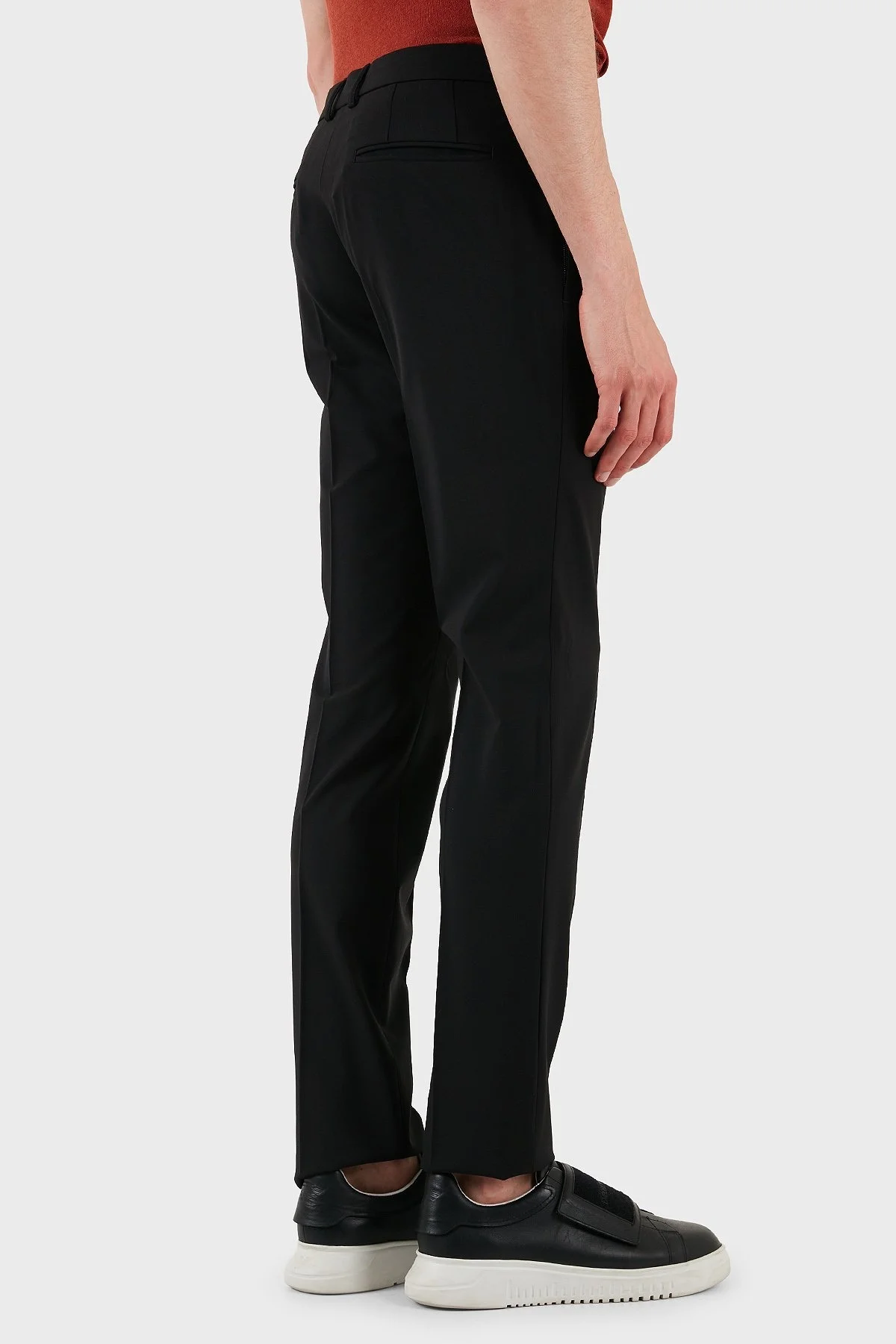Emporio Armani Streç Yünlü Regular Fit Normal Bel Düz Paça Erkek Pantolon EM000442 TE10404 UC001 SİYAH - 10