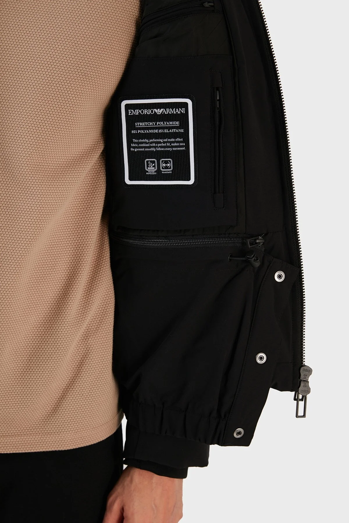 Emporio Armani Su Geçirmez Çıkartılabilir Suni Kürklü Regular Fit Erkek Mont 6L1BP7 1NNIZ 0999 SİYAH - 6
