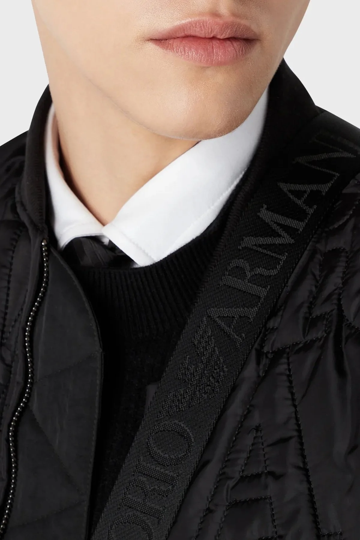 Emporio Armani Su Geçirmez Isı Yalıtımlı Çift Fermuarlı Bomber Erkek Ceket 6R1B76 1NIJZ 0999 SİYAH - 4