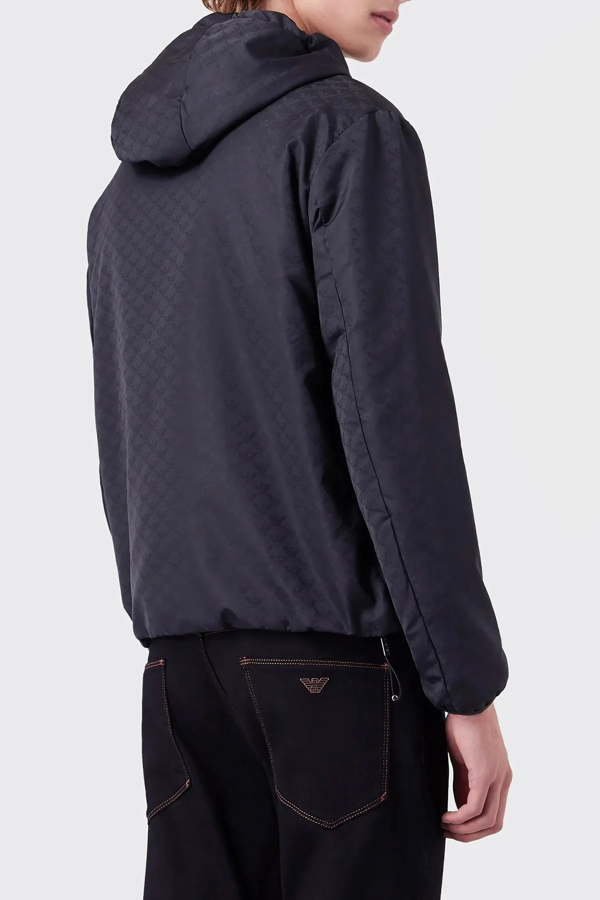 Emporio Armani Su Geçirmez Kapüşonlu Cepli Erkek Mont 8N1BN4 1NHQZ F995 LACİVERT - 2