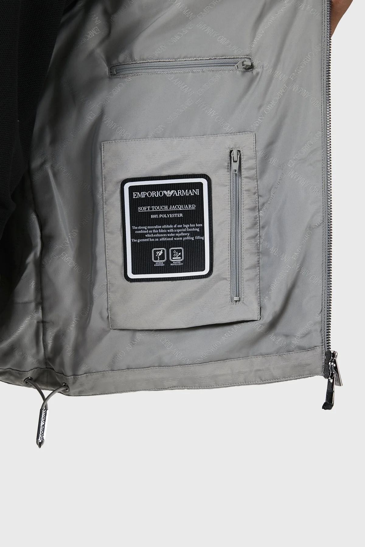 Emporio Armani Su Geçirmez Kapüşonlu Erkek Mont 8N1BN4 1NHQZ 06G1 GRİ - 6
