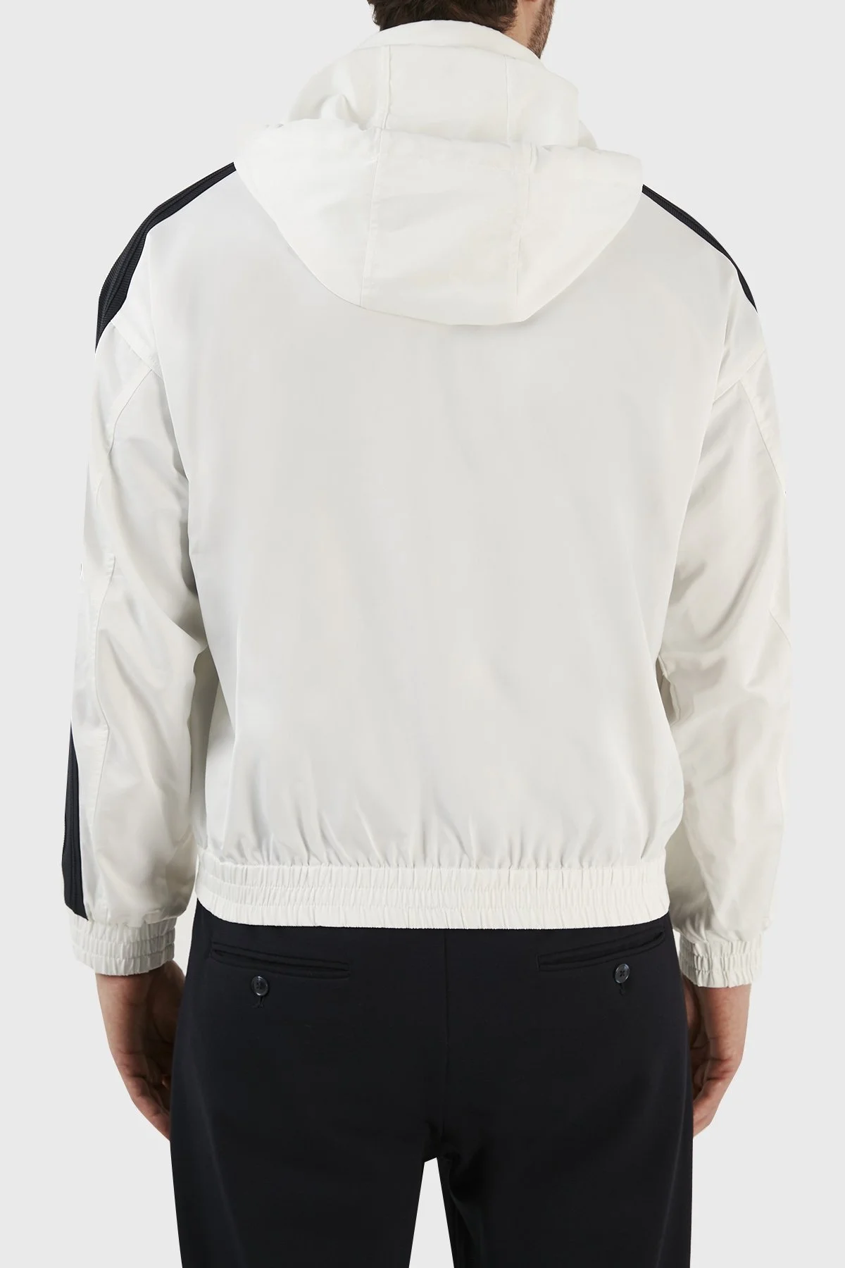 Emporio Armani Su Geçirmez Kapüşonlu Rüzgarlık İnce Erkek Ceket 3R1BR0 1NRYZ 0101 BEYAZ - 7