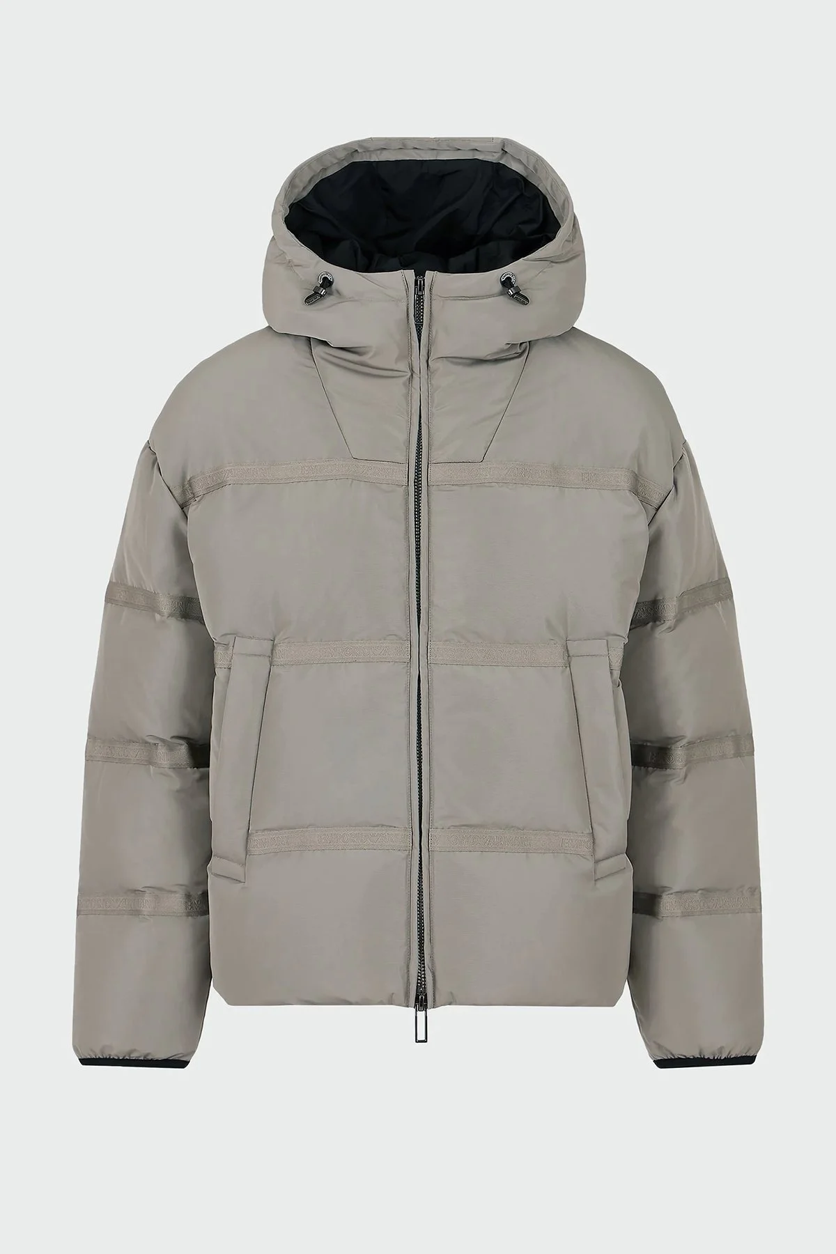 Emporio Armani Su Geçirmez Kuş Tüyü Dolgulu Şişme Erkek Mont 6R1B90 1NCFZ 0643 GRİ - 5