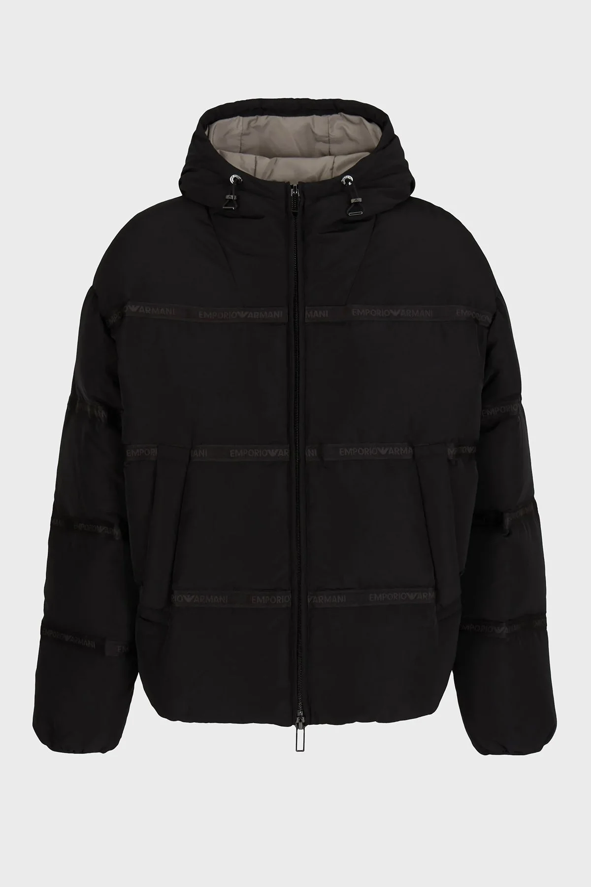 Emporio Armani Su Geçirmez Kuş Tüyü Dolgulu Şişme Erkek Mont 6R1B90 1NCFZ 0999 SİYAH - 5