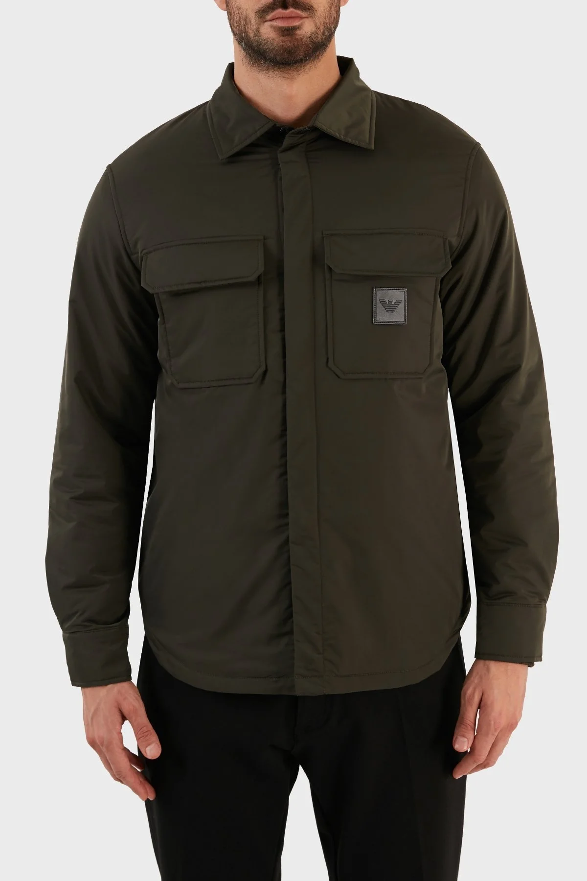 Emporio Armani Su Geçirmez Regular Fit Cepli Erkek Mont 6L1CD5 1NZQZ 0558 HAKİ - 1
