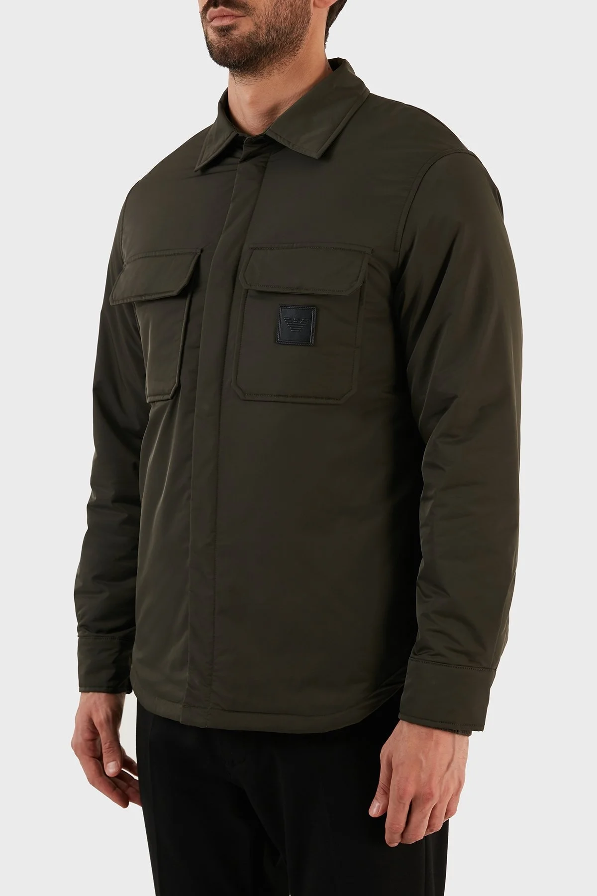 Emporio Armani Su Geçirmez Regular Fit Cepli Erkek Mont 6L1CD5 1NZQZ 0558 HAKİ - 2