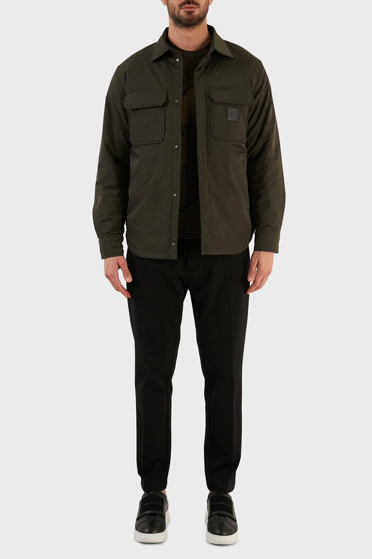 Emporio Armani Su Geçirmez Regular Fit Cepli Erkek Mont 6L1CD5 1NZQZ 0558 HAKİ - 4