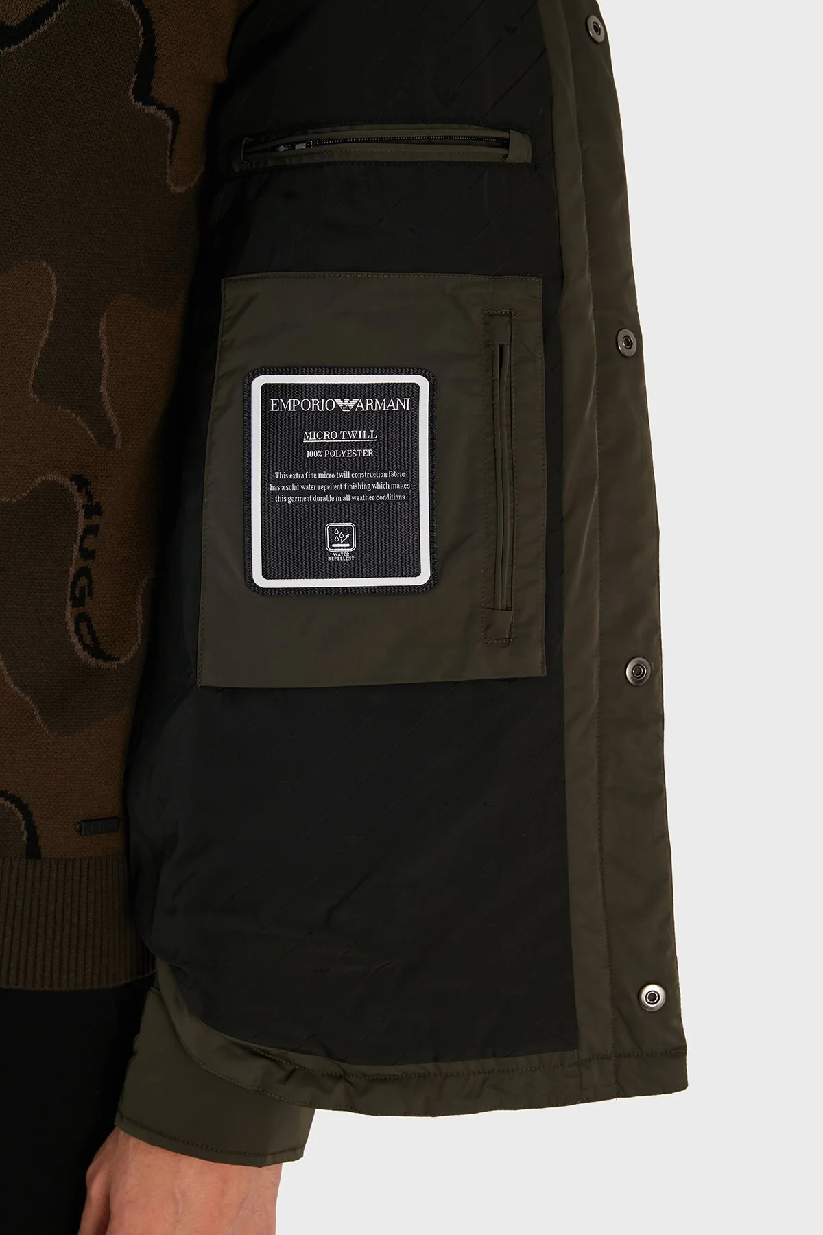 Emporio Armani Su Geçirmez Regular Fit Cepli Erkek Mont 6L1CD5 1NZQZ 0558 HAKİ - 5