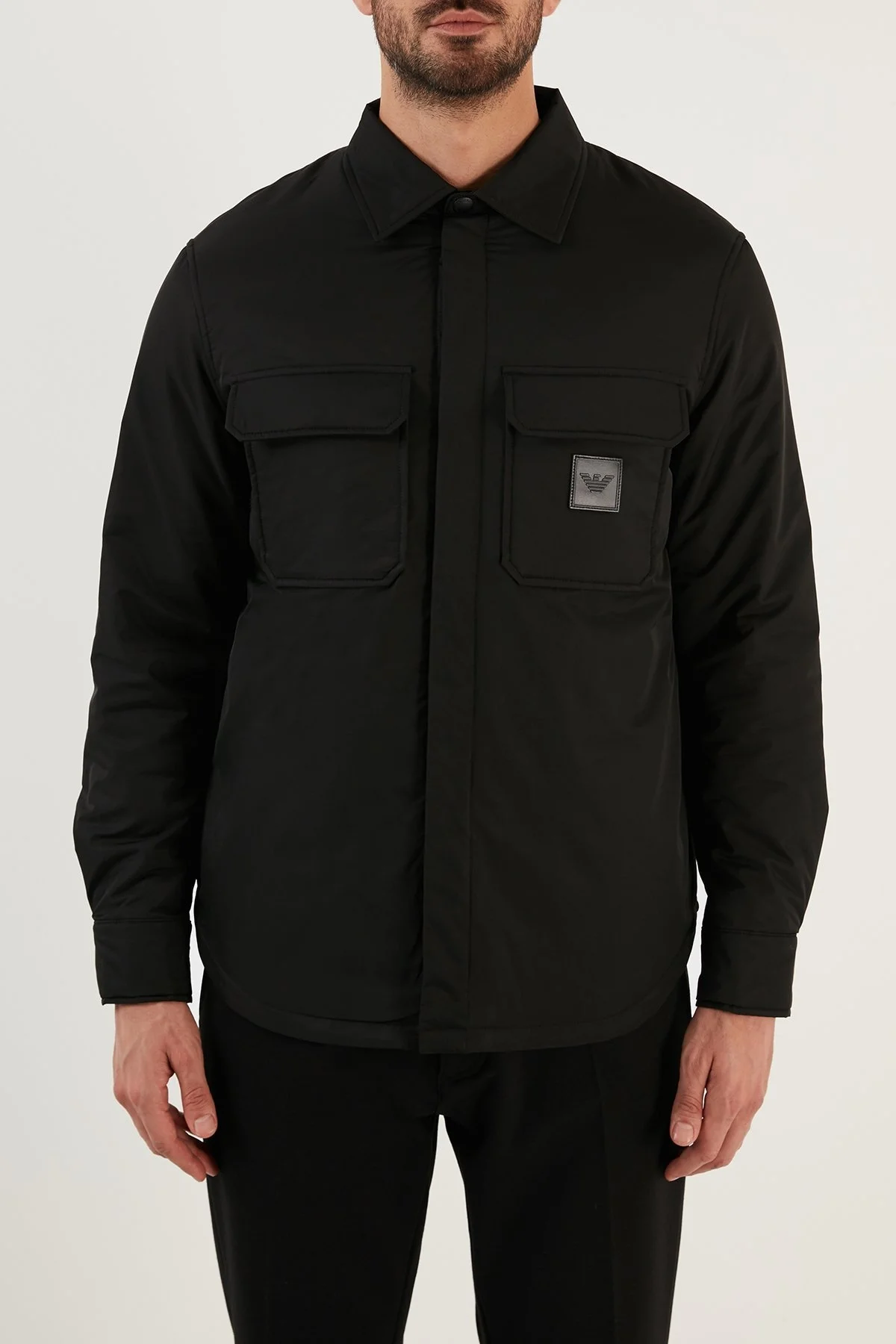 Emporio Armani Su Geçirmez Regular Fit Cepli Erkek Mont 6L1CD5 1NZQZ 0999 SİYAH - 1