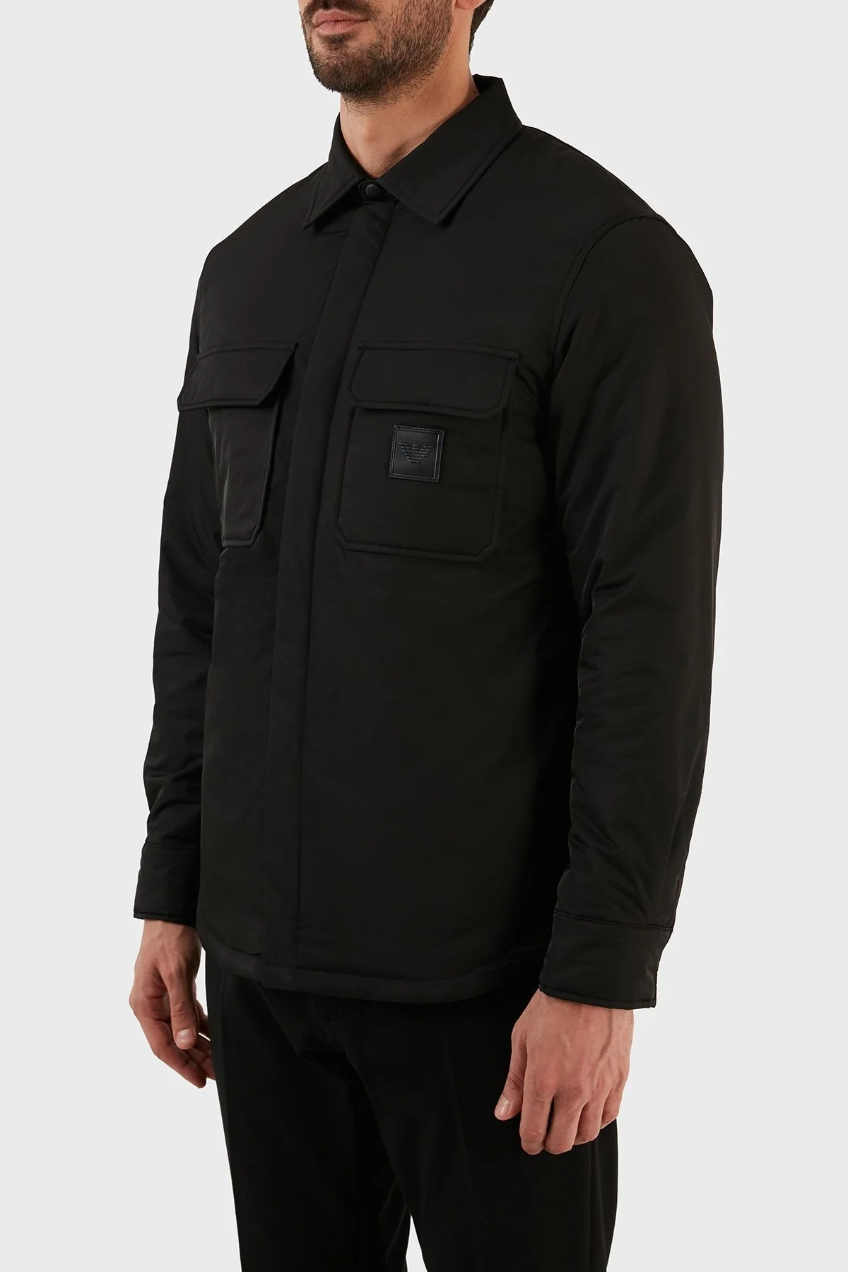 Emporio Armani Su Geçirmez Regular Fit Cepli Erkek Mont 6L1CD5 1NZQZ 0999 SİYAH - 2