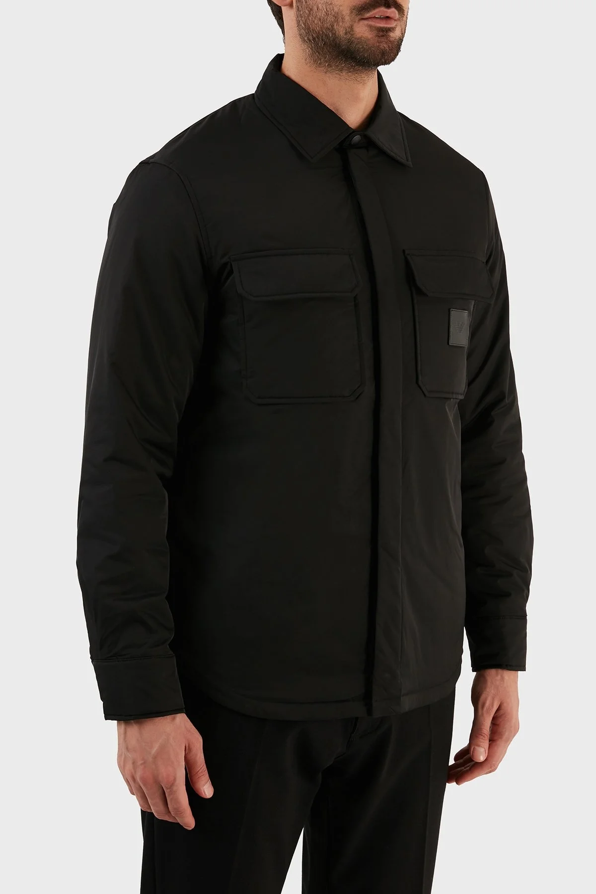 Emporio Armani Su Geçirmez Regular Fit Cepli Erkek Mont 6L1CD5 1NZQZ 0999 SİYAH - 3