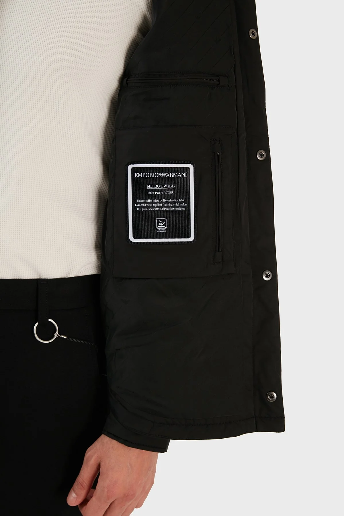 Emporio Armani Su Geçirmez Regular Fit Cepli Erkek Mont 6L1CD5 1NZQZ 0999 SİYAH - 5