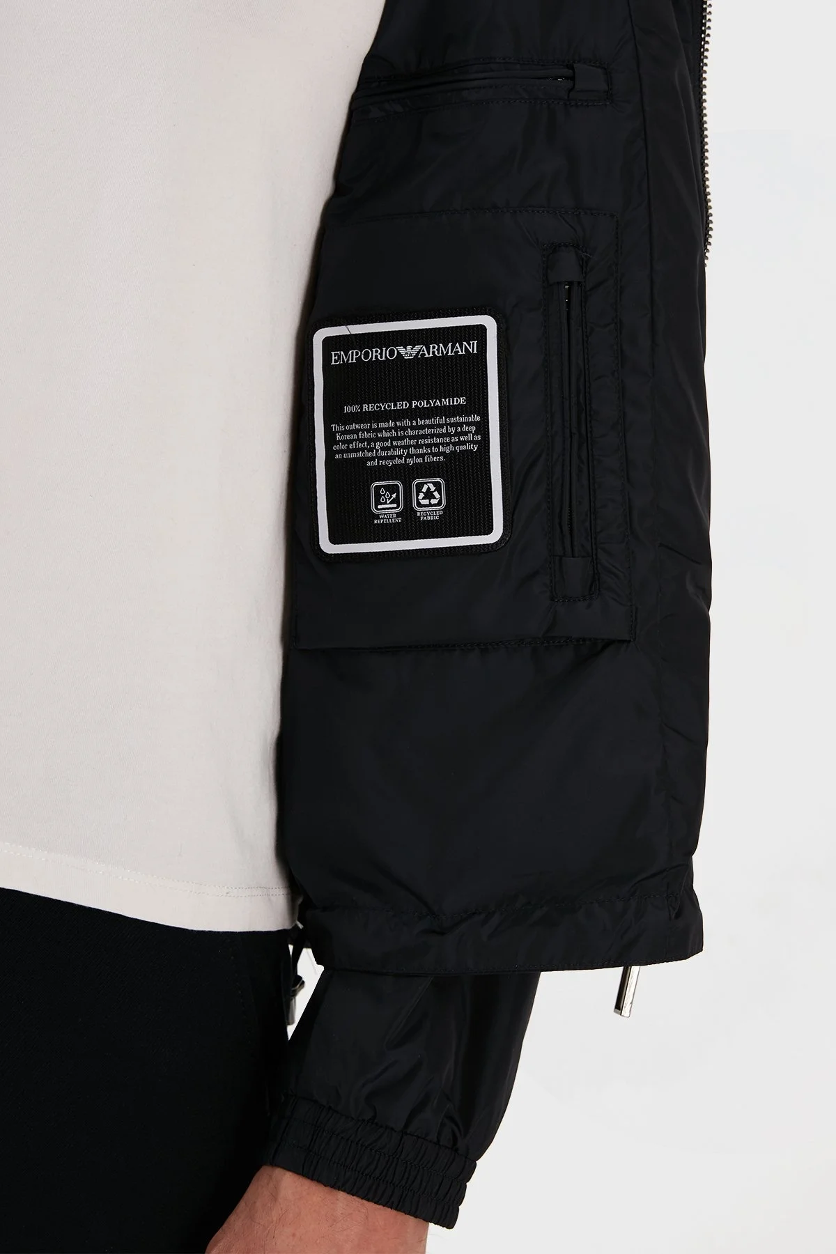 Emporio Armani Su Geçirmez Regular Fit Gizli Kapüşonlu Erkek Mont 3R1BC2 1NRMZ 0920 LACİVERT - 5