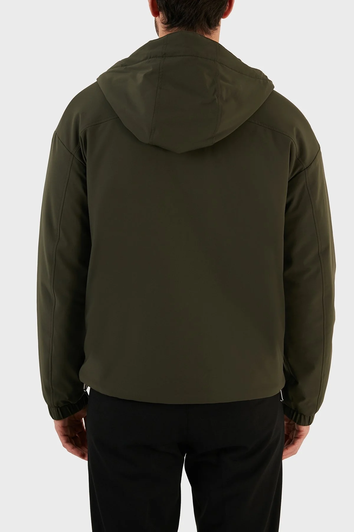 Emporio Armani Su Geçirmez Regular Fit Konforlu Kapüşonlu Erkek Mont 6L1BH5 1NNIZ 0558 HAKİ - 7