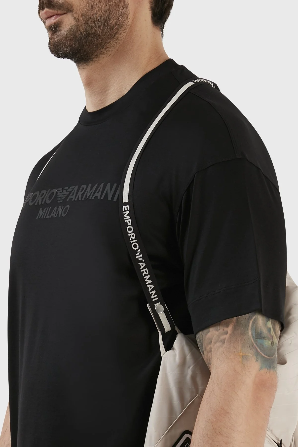 Emporio Armani Su Geçirmez Regular Fit Konforlu Kapüşonlu Erkek Mont 6L1BH5 1NNIZ 0649 BEJ - 5