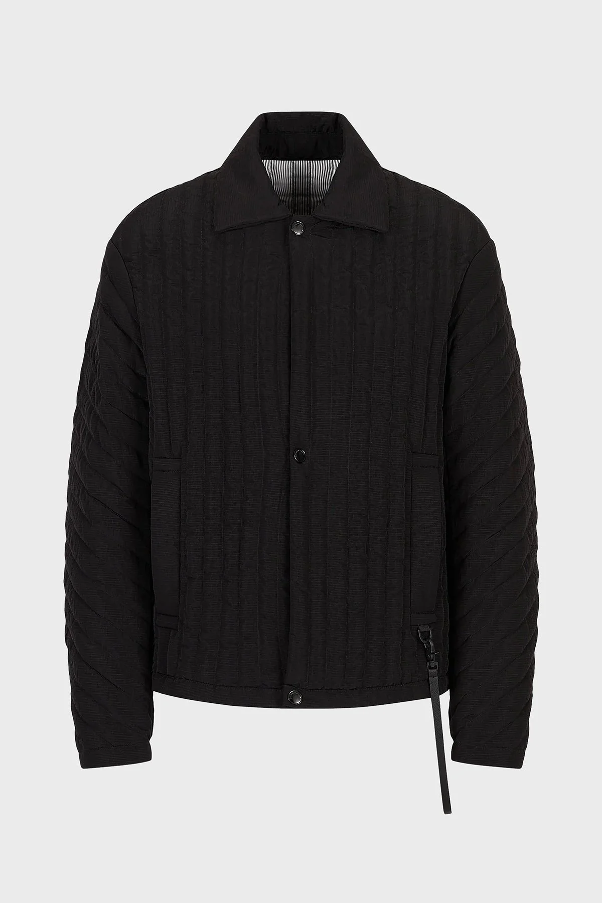 Emporio Armani Su Geçirmez Regular Fit Kuş Tüyü Dolgulu Kapitone Erkek Mont 3R1BC7 1NROZ 0999 SİYAH - 6