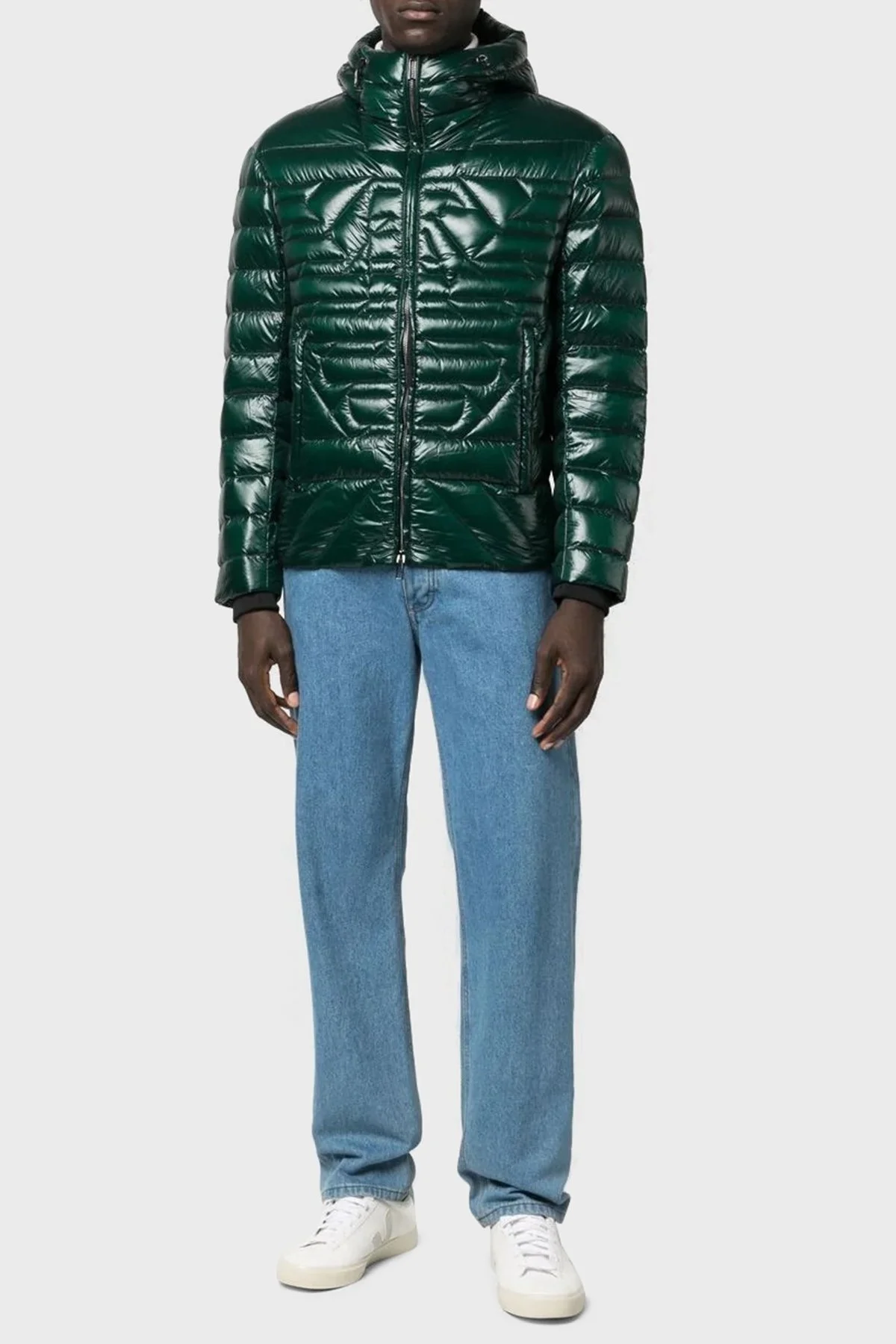 Emporio Armani Su Geçirmez Slim Fit Kuş Tüyü Dolgulu Kapüşonlu Şişme Erkek Mont 6L1BN7 1NPDZ 0586 HAKİ - 4