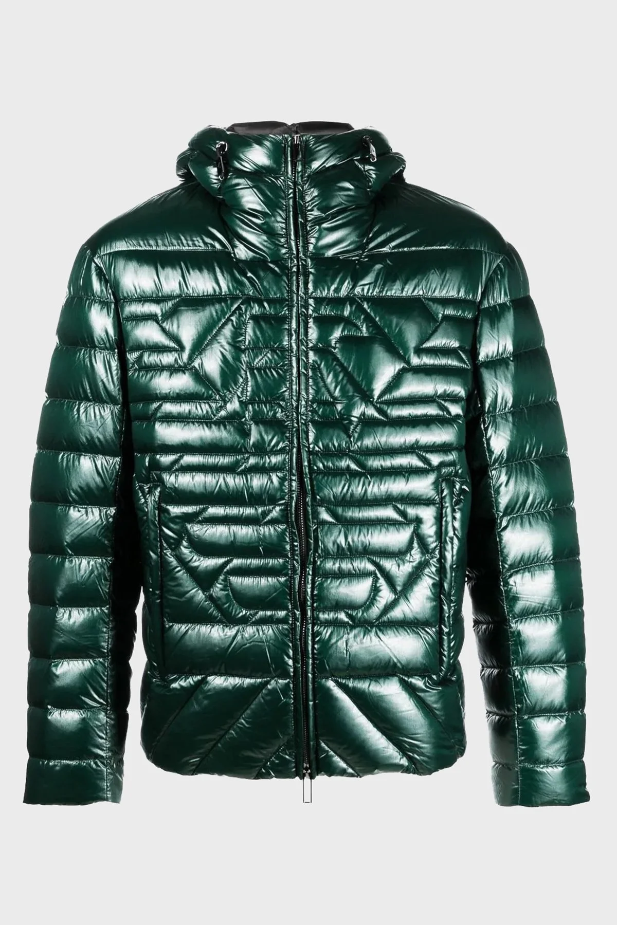 Emporio Armani Su Geçirmez Slim Fit Kuş Tüyü Dolgulu Kapüşonlu Şişme Erkek Mont 6L1BN7 1NPDZ 0586 HAKİ - 5