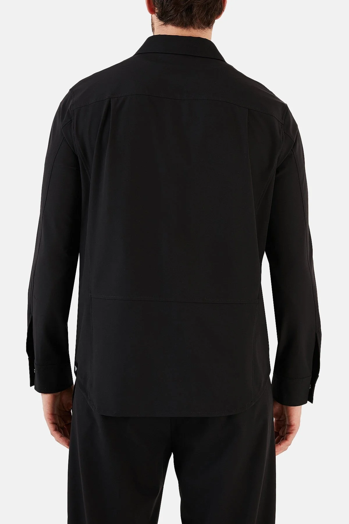 Emporio Armani Su Geçirmez Streç Konforlu Regular Fit Cepli Erkek Gömlek 3R1CB8 1NNIZ 0999 SİYAH - 2