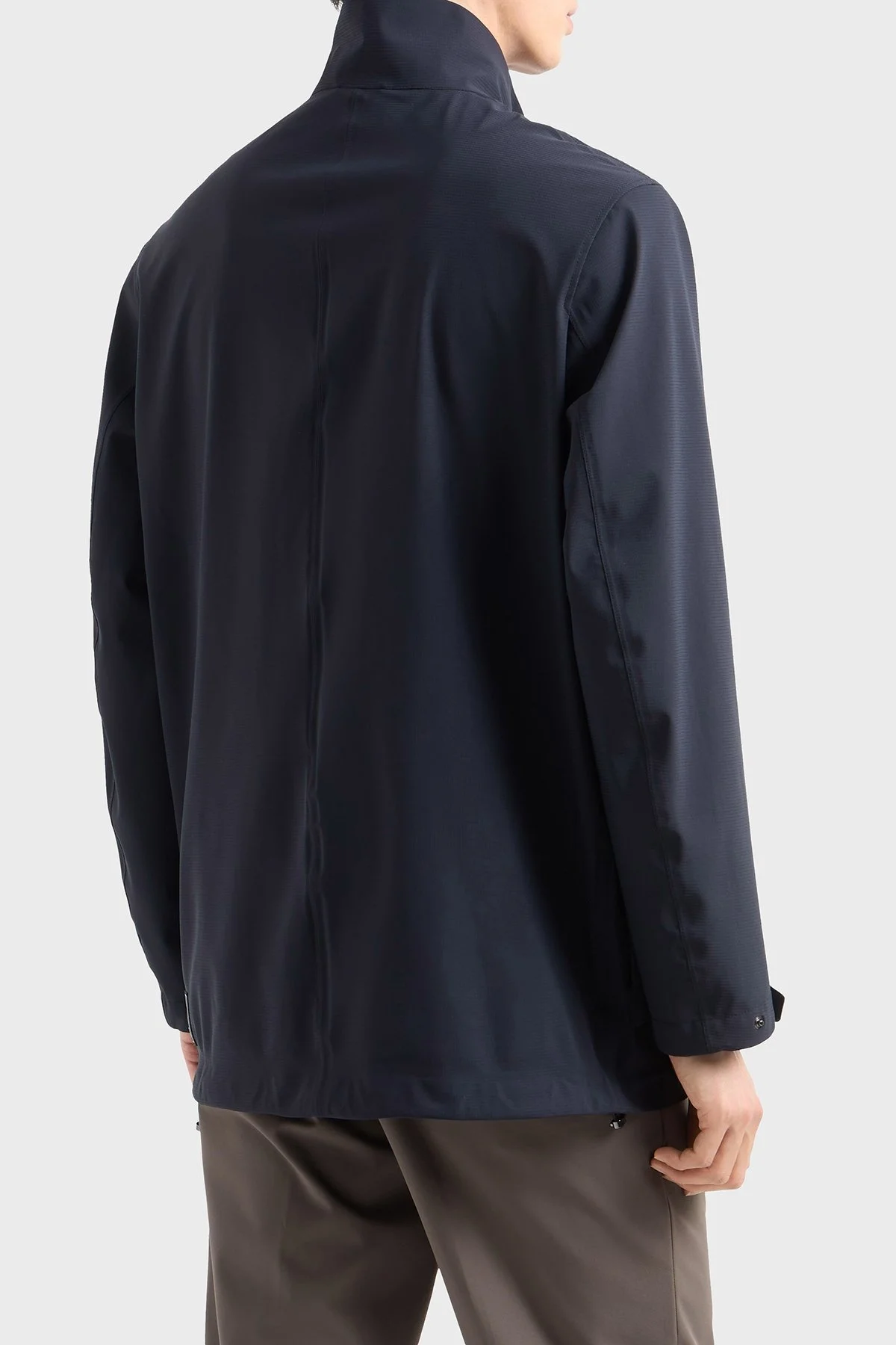 Emporio Armani Su İtici Regular Fit Rüzgar Geçirmez Dik Yaka Erkek Mont EM000839 AF13090 UB118 LACİVERT - 8