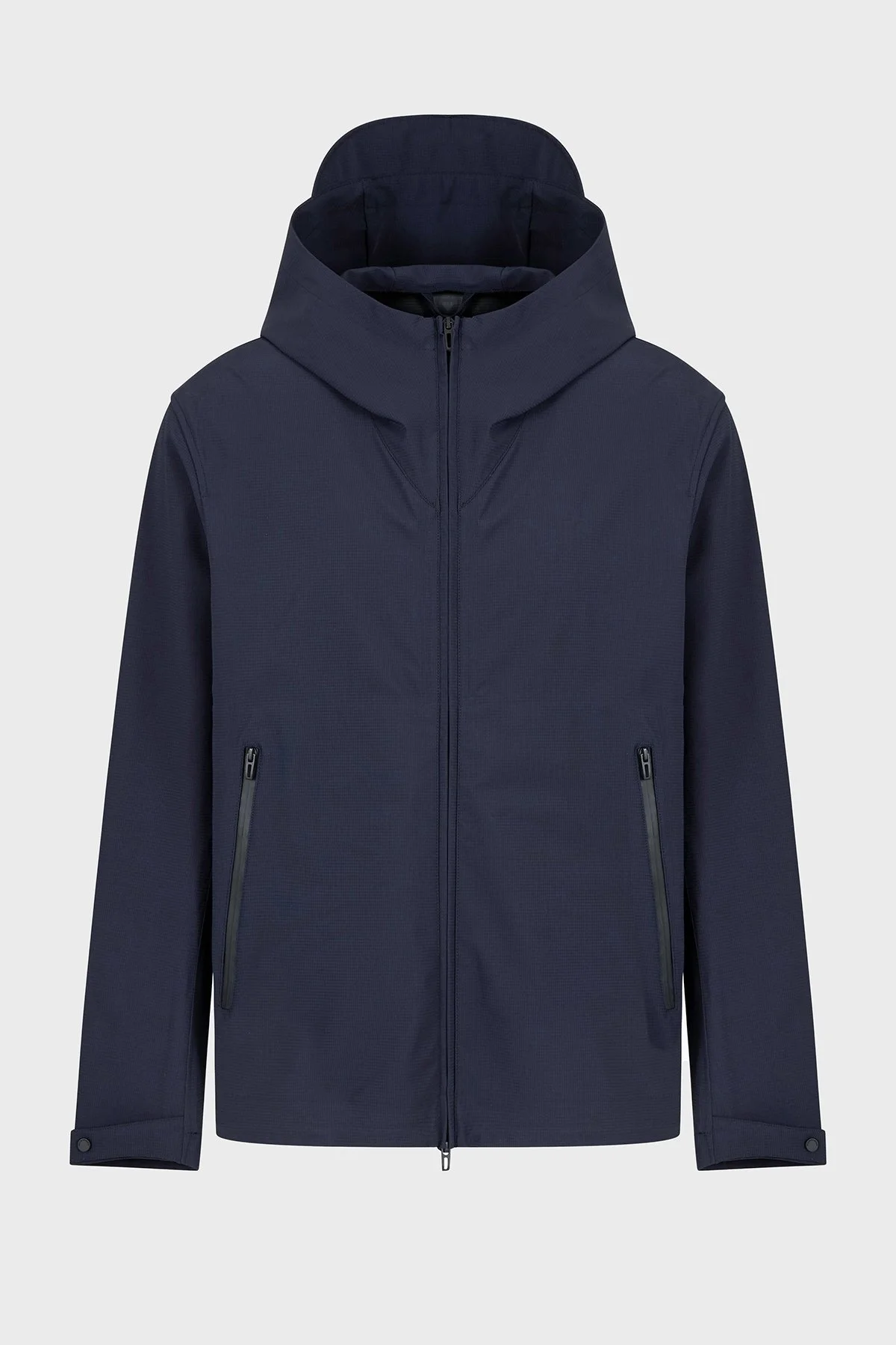 Emporio Armani Su itici Regular Fit Rüzgar Geçirmez Kapüşonlu Erkek Mont EM000818 AF13090 UB118 LACİVERT - 10