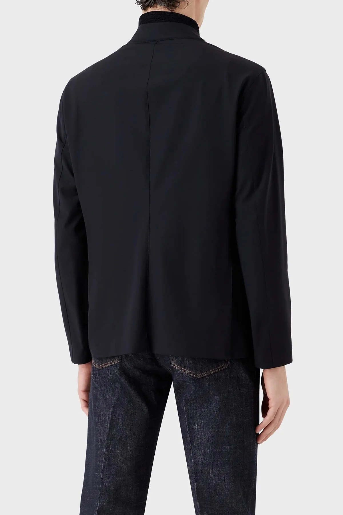 Emporio Armani Su Tutmaz Fermuarlı Regular Fit Erkek Ceket 3R1GC1 1NNIZ 0920 LACİVERT - 3