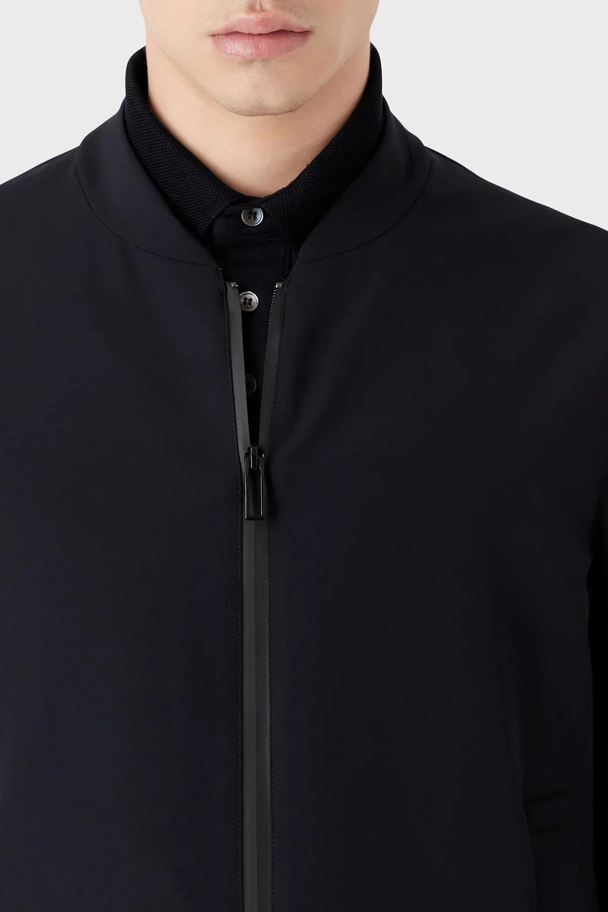 Emporio Armani Su Tutmaz Fermuarlı Regular Fit Erkek Ceket 3R1GC1 1NNIZ 0920 LACİVERT - 4