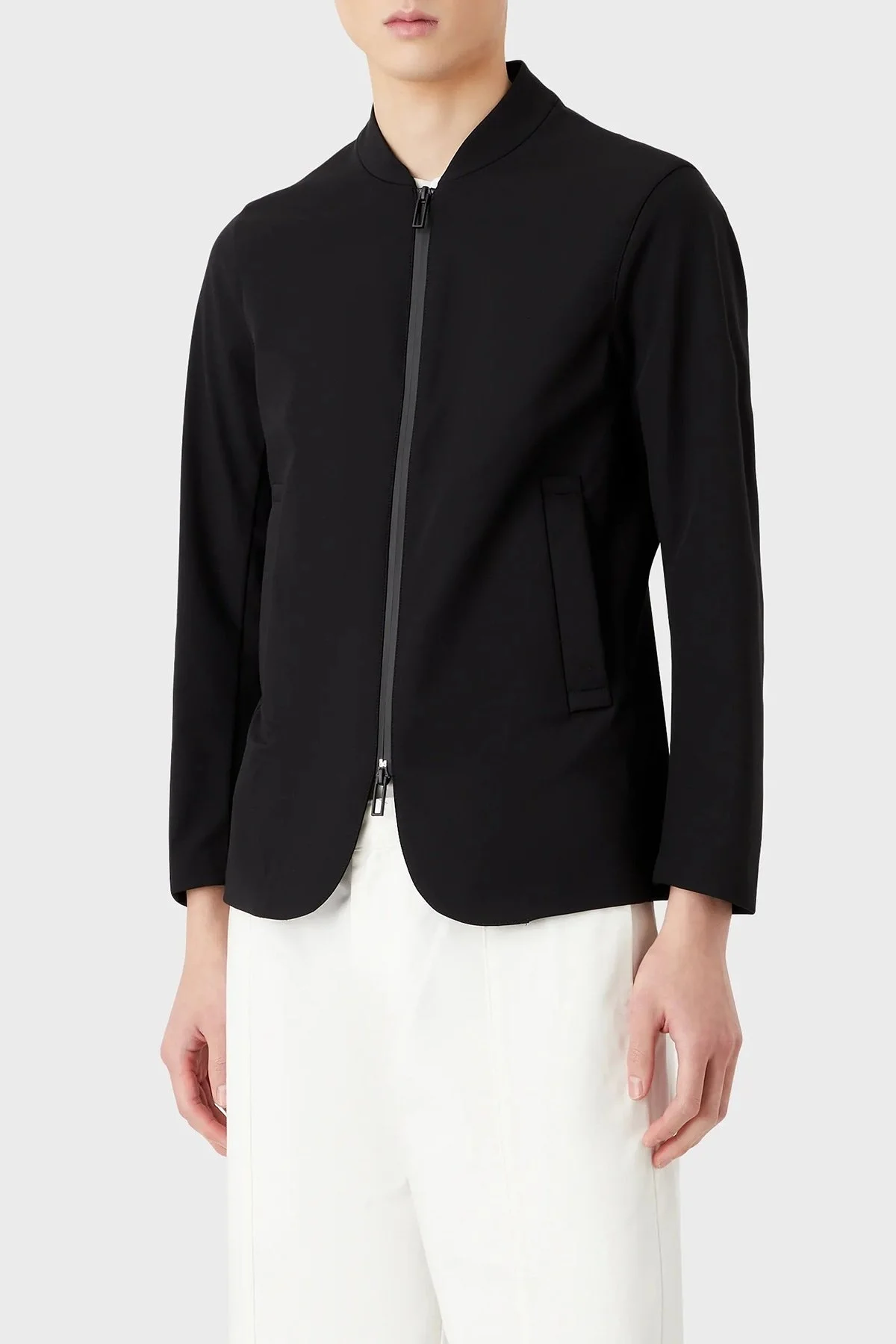 Emporio Armani Su Tutmaz Fermuarlı Regular Fit Erkek Ceket 3R1GC1 1NNIZ 0999 SİYAH - 1