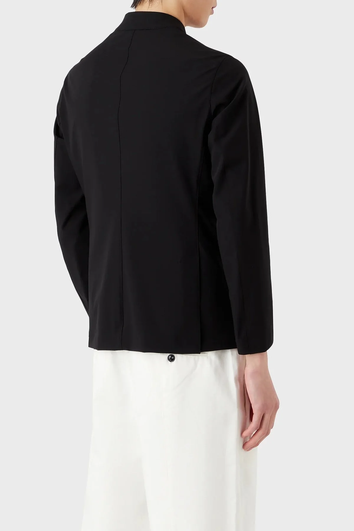 Emporio Armani Su Tutmaz Fermuarlı Regular Fit Erkek Ceket 3R1GC1 1NNIZ 0999 SİYAH - 2