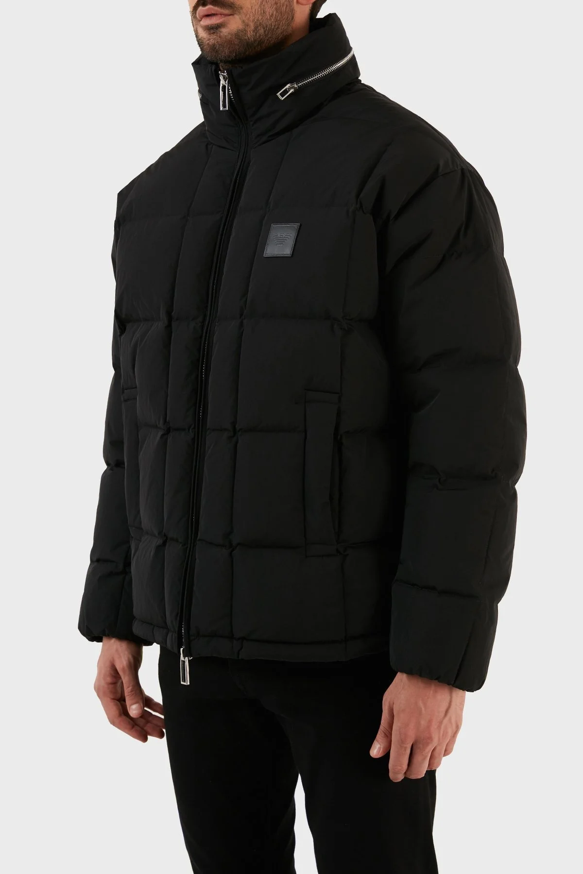 Emporio Armani Su ve Rüzgar Geçirmez Regular Fit Gizli Kapüşonlu Erkek Mont 6L1BS4 1NNLZ 0999 SİYAH - 2