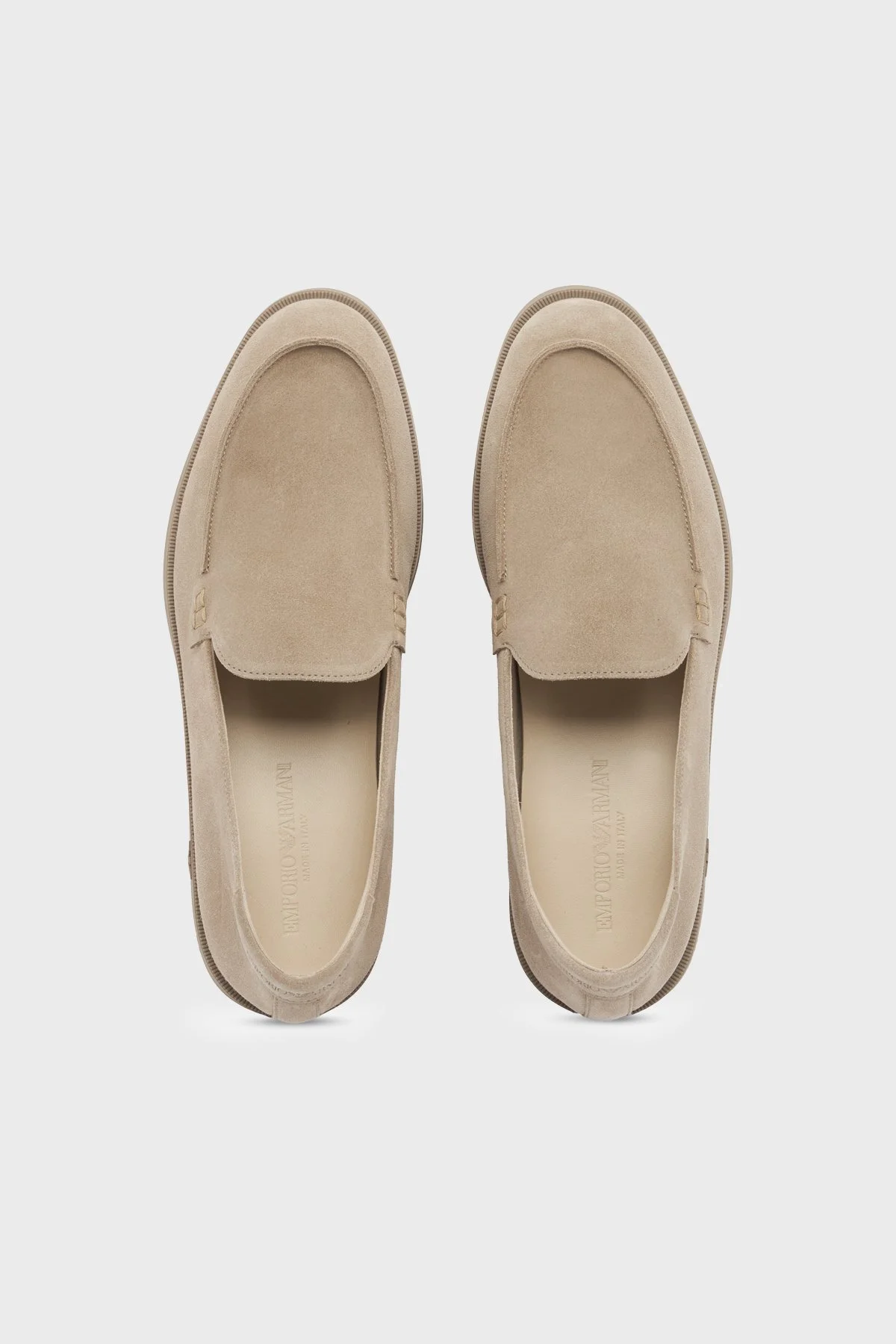 Emporio Armani Süet Deri Loafer Erkek Ayakkabı EM004941 AF23967 U6092 TOPRAK - 3