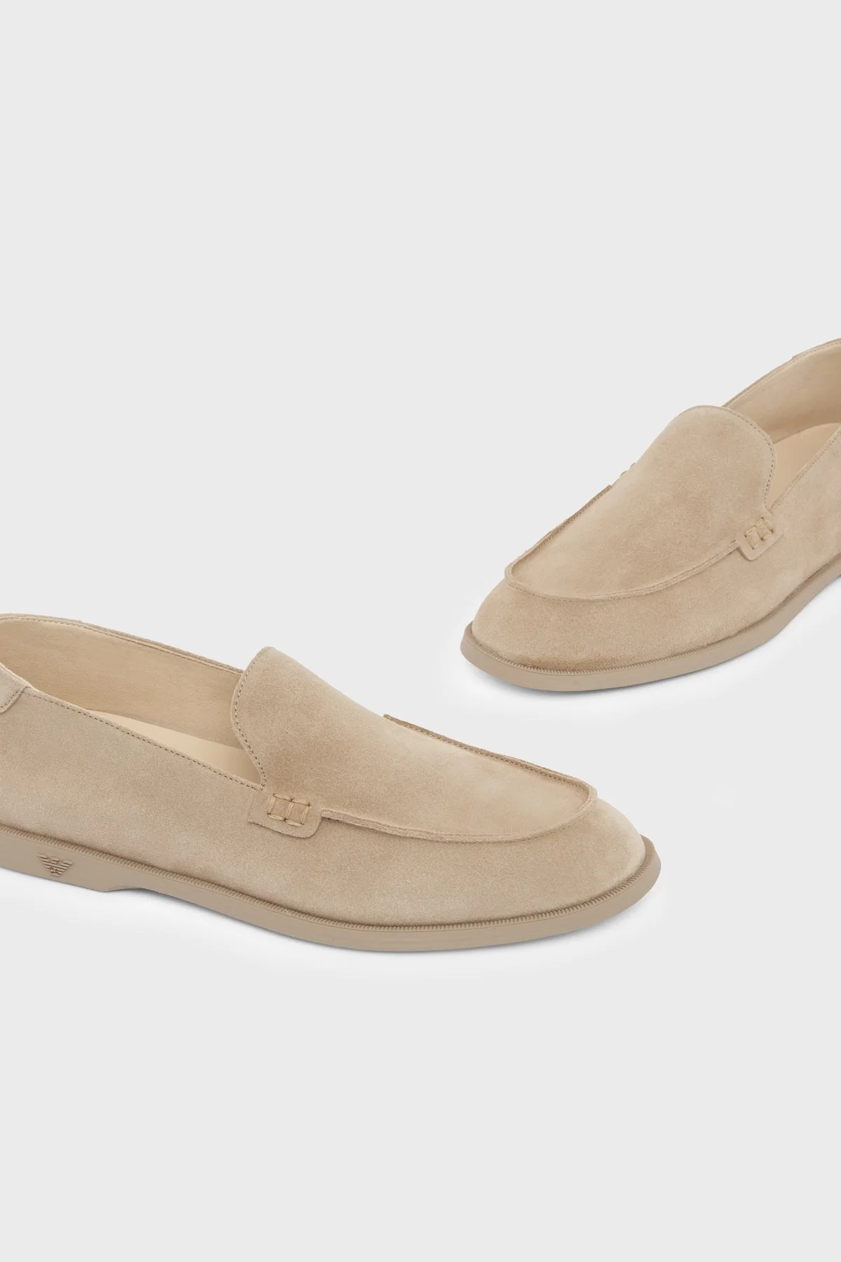 Emporio Armani Süet Deri Loafer Erkek Ayakkabı EM004941 AF23967 U6092 TOPRAK - 5