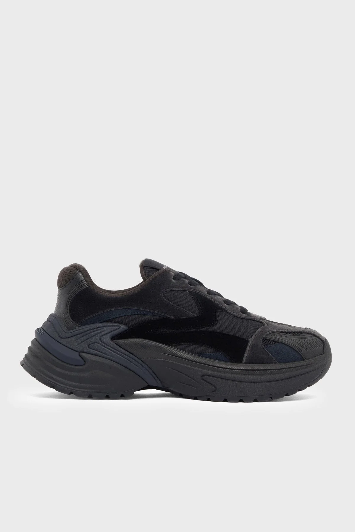 Emporio Armani Süet Detaylı Sneaker Erkek Ayakkabı EM004828 AF23184 MZ312 Siyah-lacivert - 1