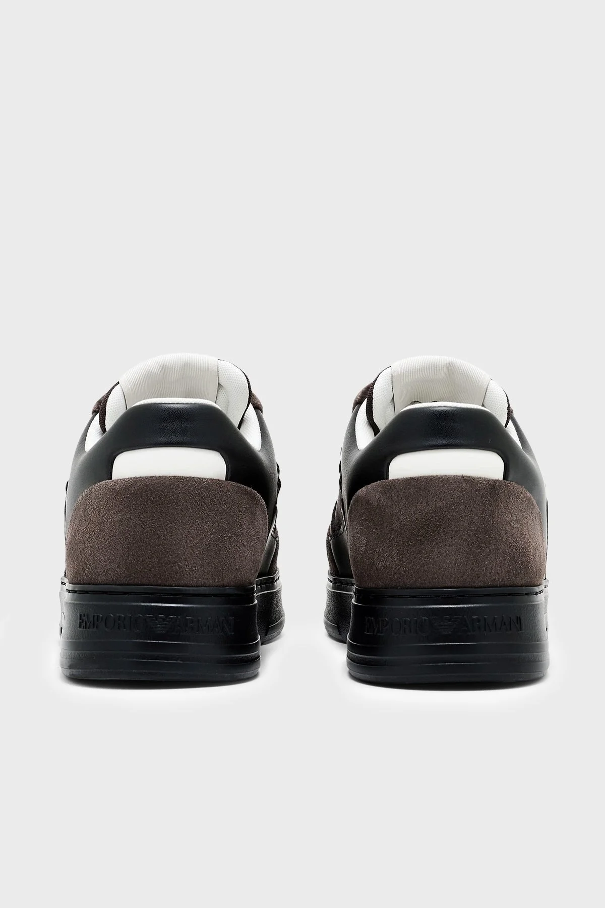 Emporio Armani Süet Detaylı Sneaker Erkek Ayakkabı EM004836 AF23155 M6489 Kahve-siyah - 7