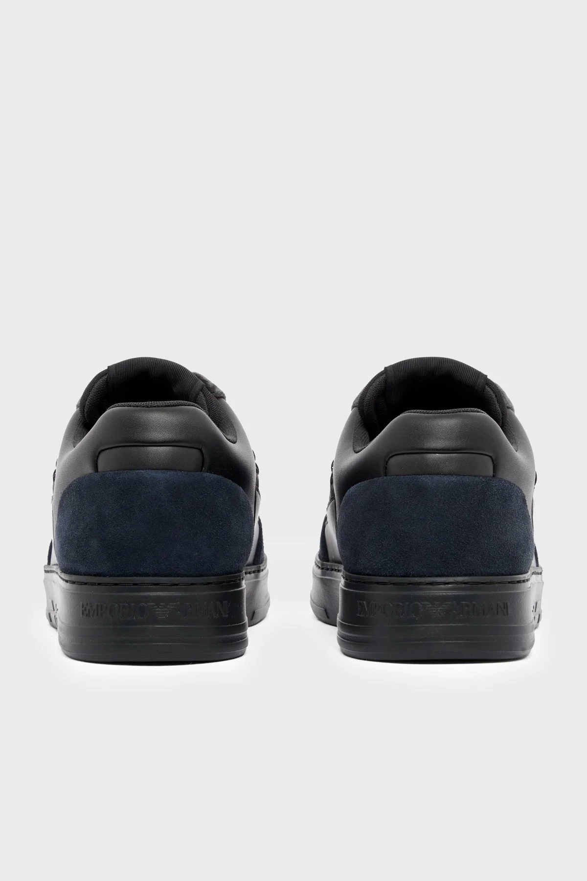 Emporio Armani Süet Detaylı Sneaker Erkek Ayakkabı EM004836 AF23155 MZ312 Siyah-lacivert - 7