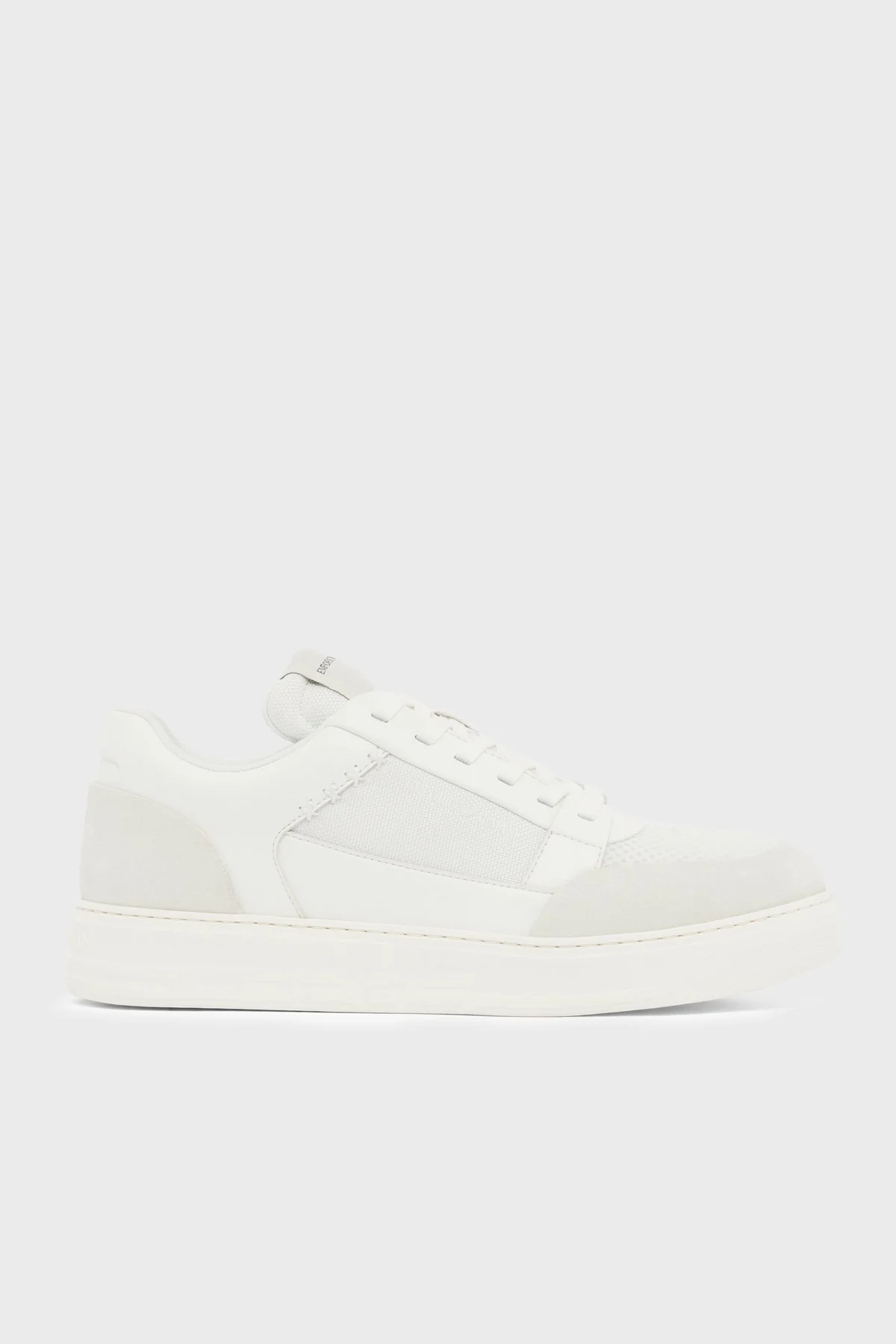 Emporio Armani Süet Logolu Sneaker Erkek Ayakkabı EM004836 AF24321 M0360 BEYAZ - 1