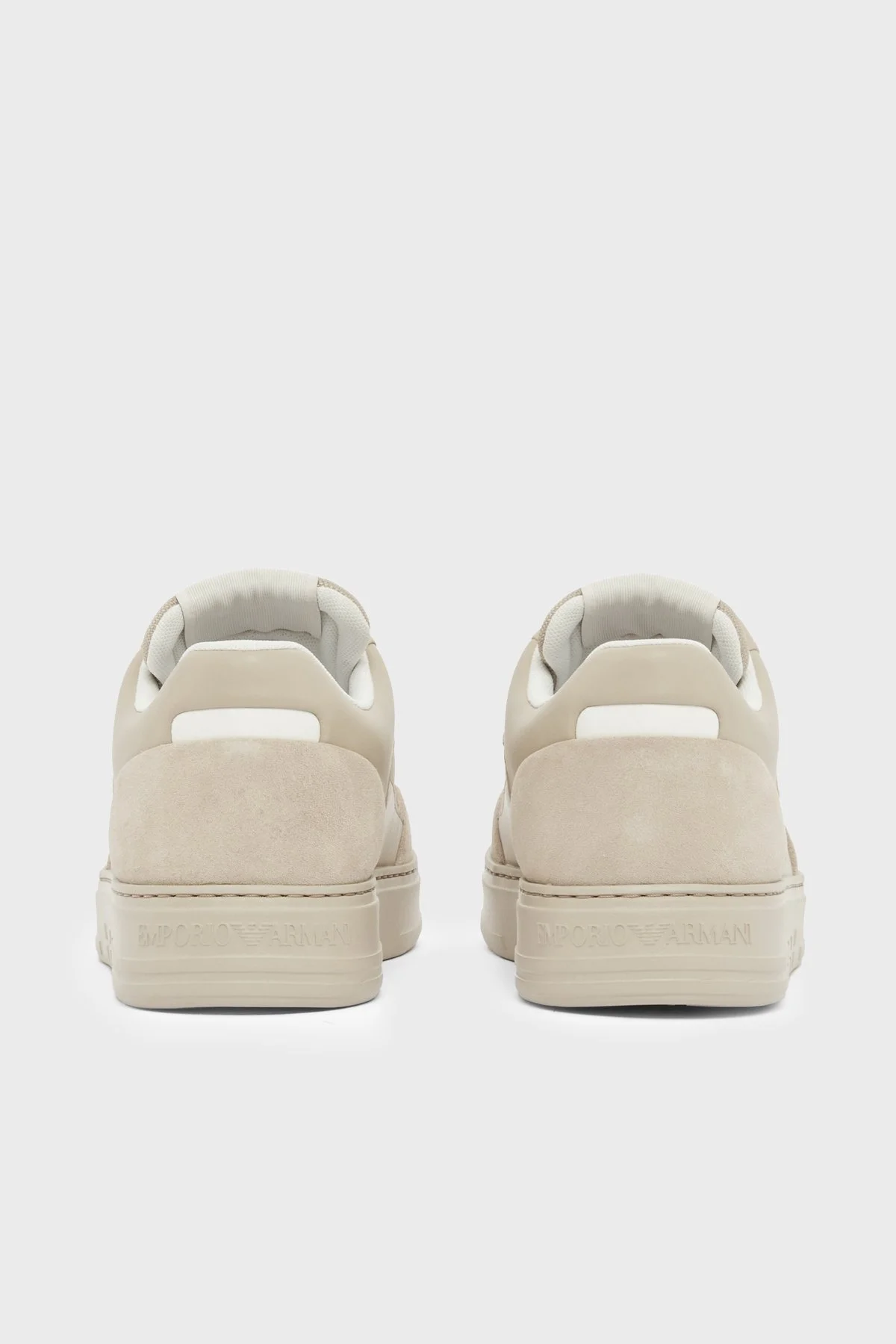 Emporio Armani Süet Logolu Sneaker Erkek Ayakkabı EM004836 AF24321 M1359 BEJ - 6