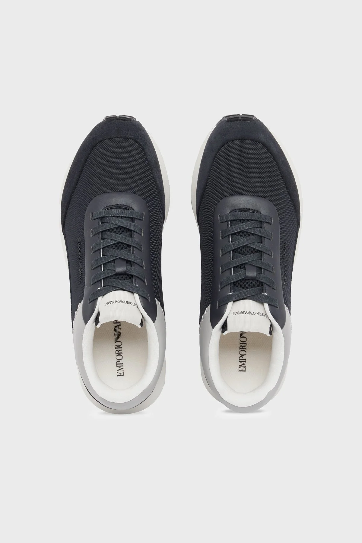 Emporio Armani Süet Logolu Sneaker Erkek Ayakkabı EM004839 AF24321 MB617 LACİVERT GRİ - 4
