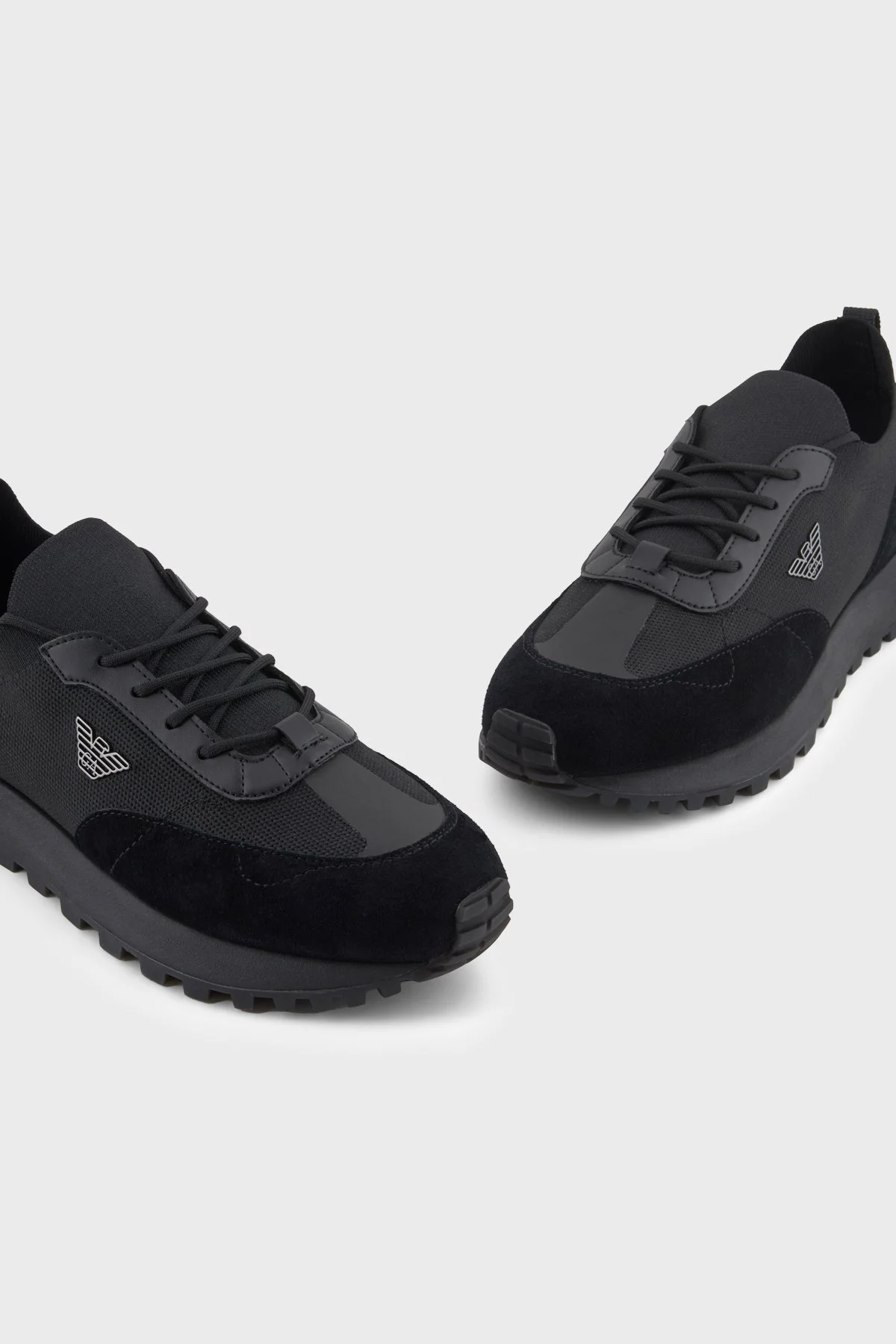 Emporio Armani Süet Sneaker Erkek Ayakkabı EM003739 AF19724 MC005 SİYAH - 5