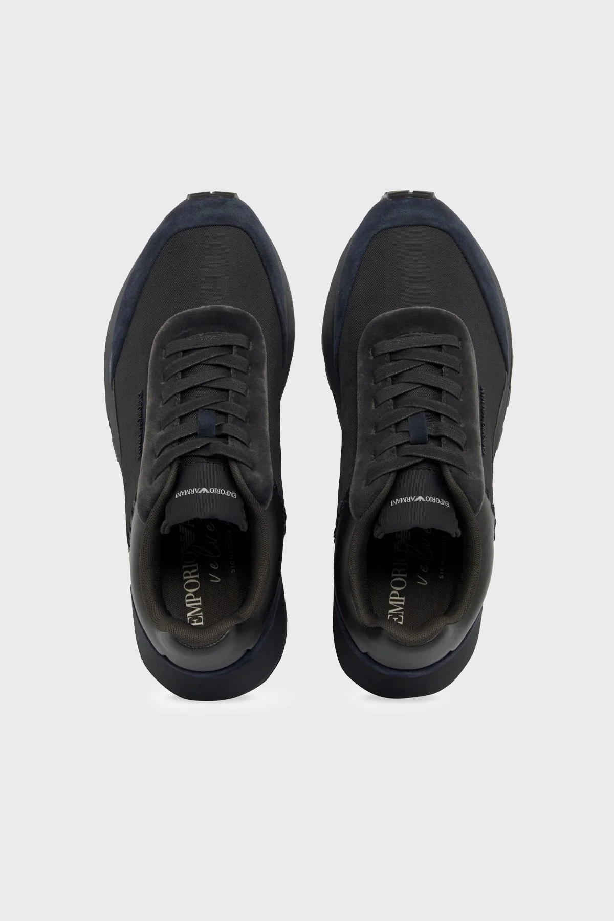 Emporio Armani Süet Sneaker Erkek Ayakkabı EM004839 AF29491 MZ312 Siyah-lacivert - 4